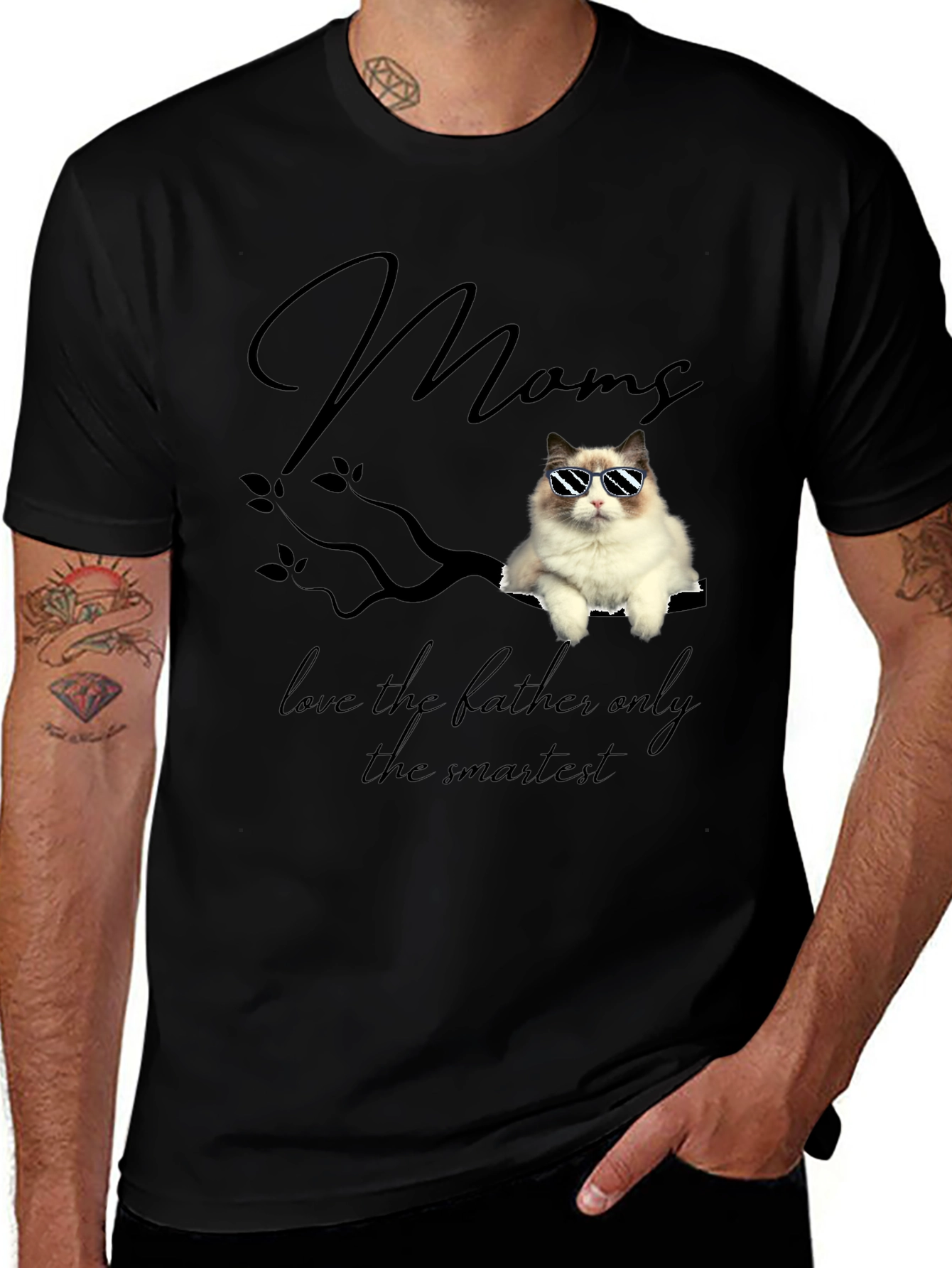 Variant 18 of Cool Cat Mom T-Shirt - Smartest Ragdoll Graphic Tee