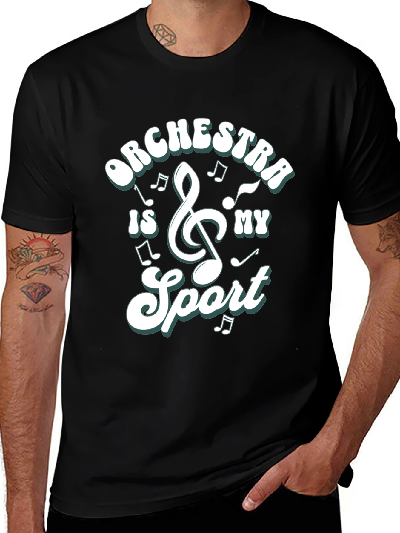 Variant 22 of Orchestra is My Sport T-Shirt Music Treble Clef Tee