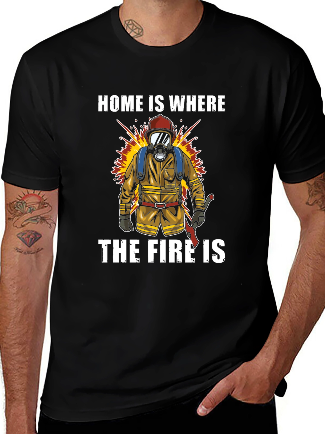 Variant 25 of Firefighter T-Shirt - Home is Where the Fire Is