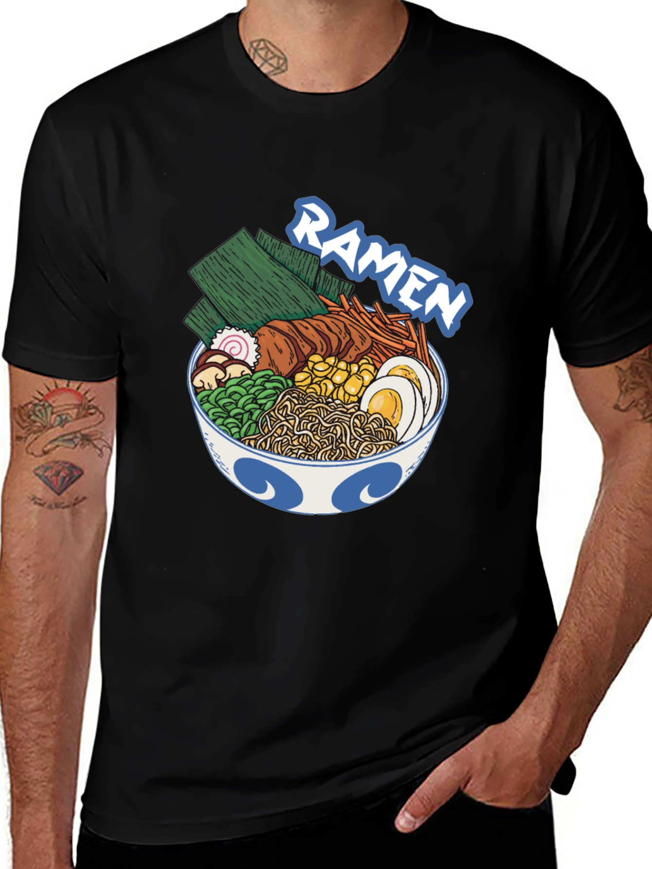 Variant 7 of Ramen Bowl Graphic T-Shirt - Unisex Crew Neck Tee