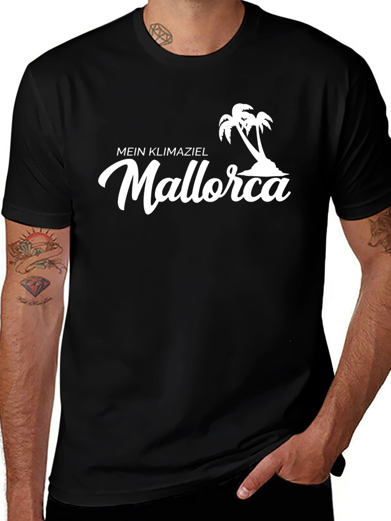Variant 23 of Mein Klimaziel Mallorca Black T-Shirt