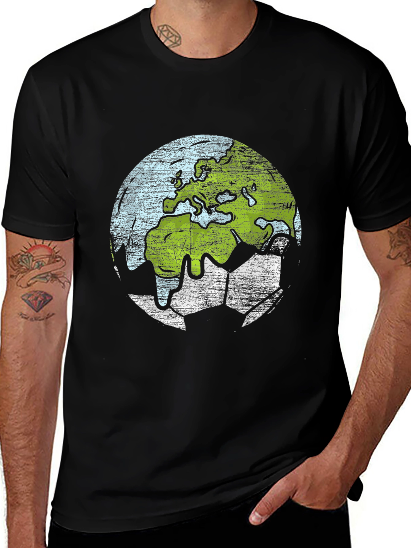 Variant 8 of Soccer Earth Graphic Tee