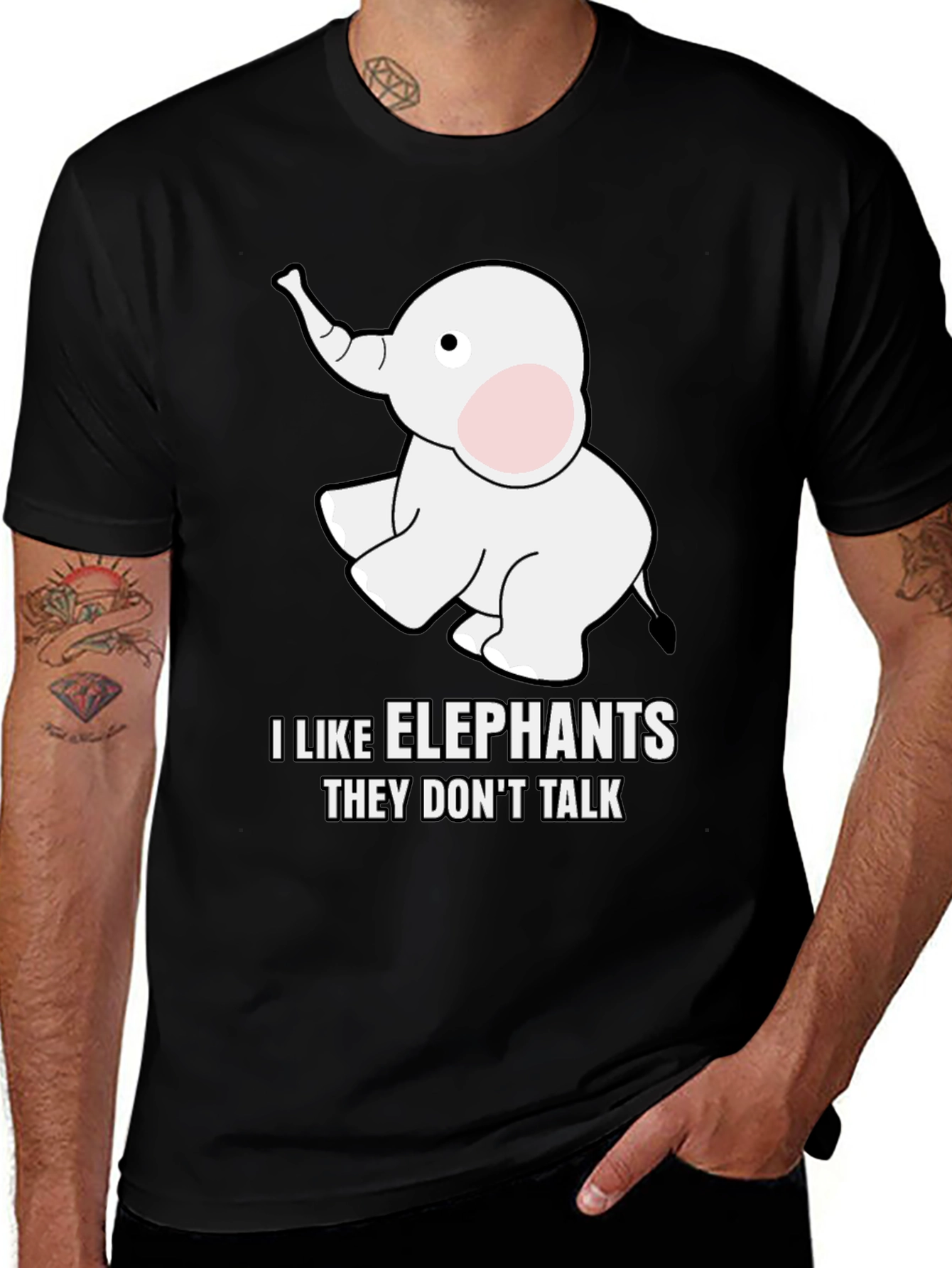 Variant 17 of I Like Elephants T-Shirt - Soft Cotton Blend