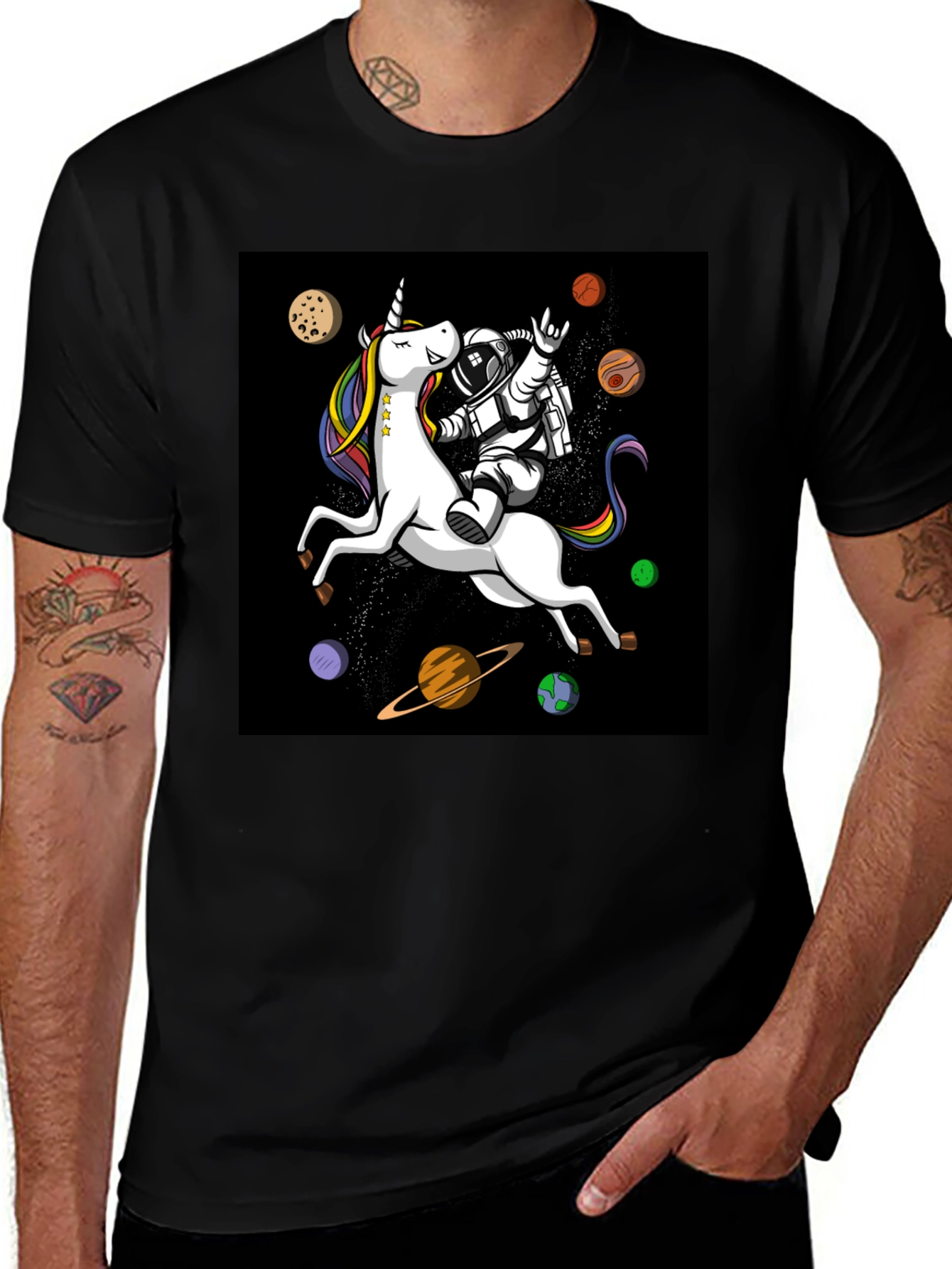 Variant 8 of Astronaut Unicorn Graphic T-Shirt