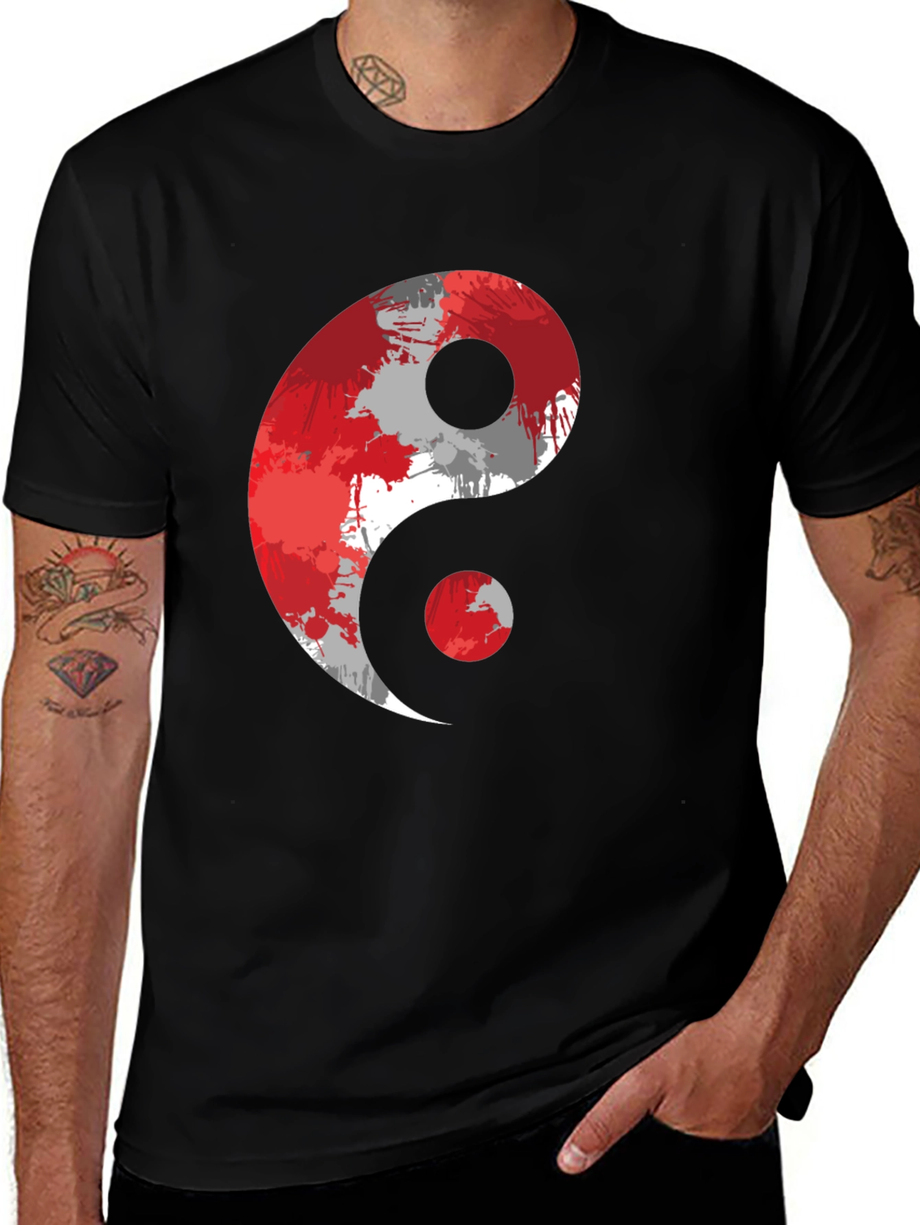 Variant 16 of Yin Yang Graphic Black Tee