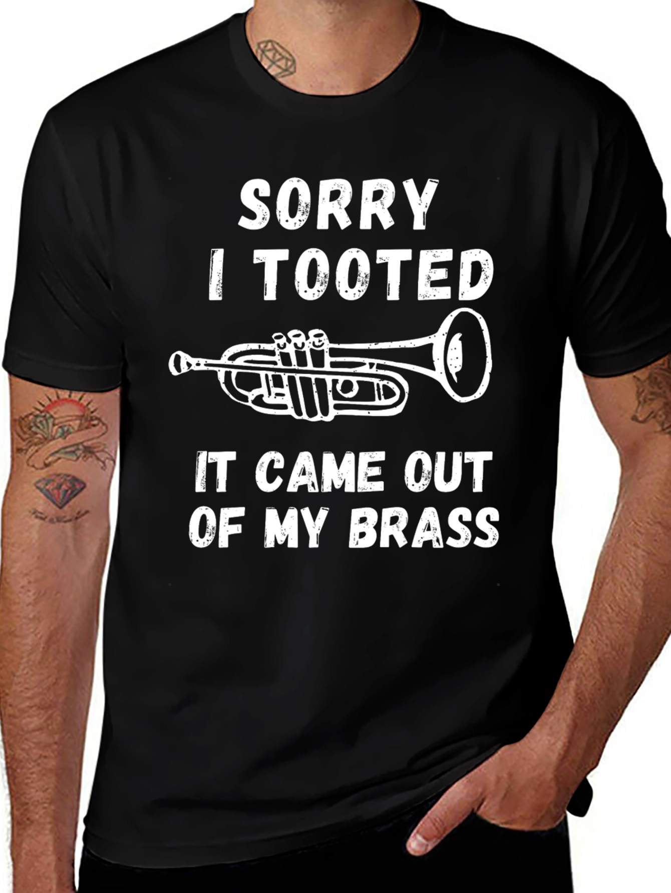Variant 26 of Sorry I Tooted Brass Instrument T-Shirt