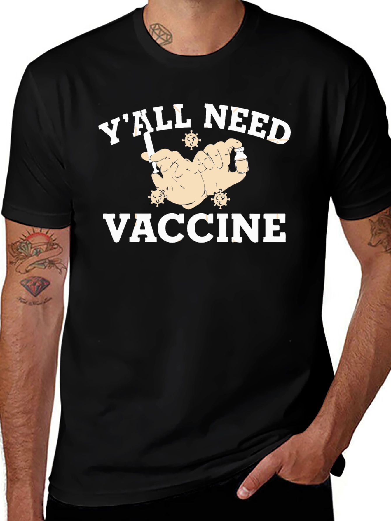 Variant 20 of Y'all Need Vaccine Graphic Tee