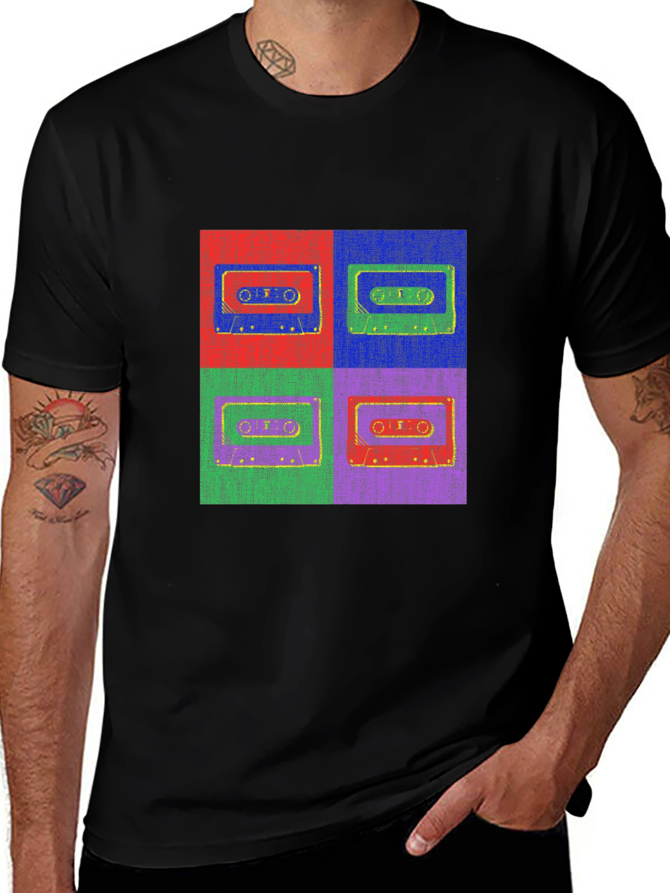 Variant 16 of Retro Cassette Tape Pop Art Graphic Tee