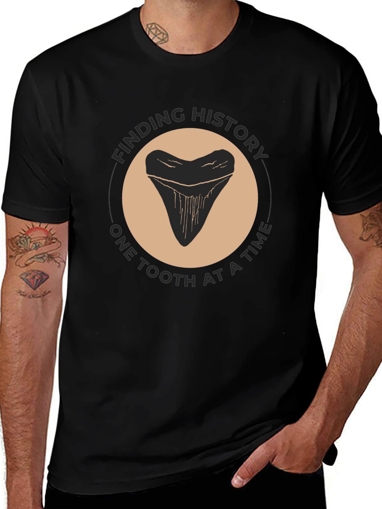 Finding History Tooth at a Time Black T-Shirt