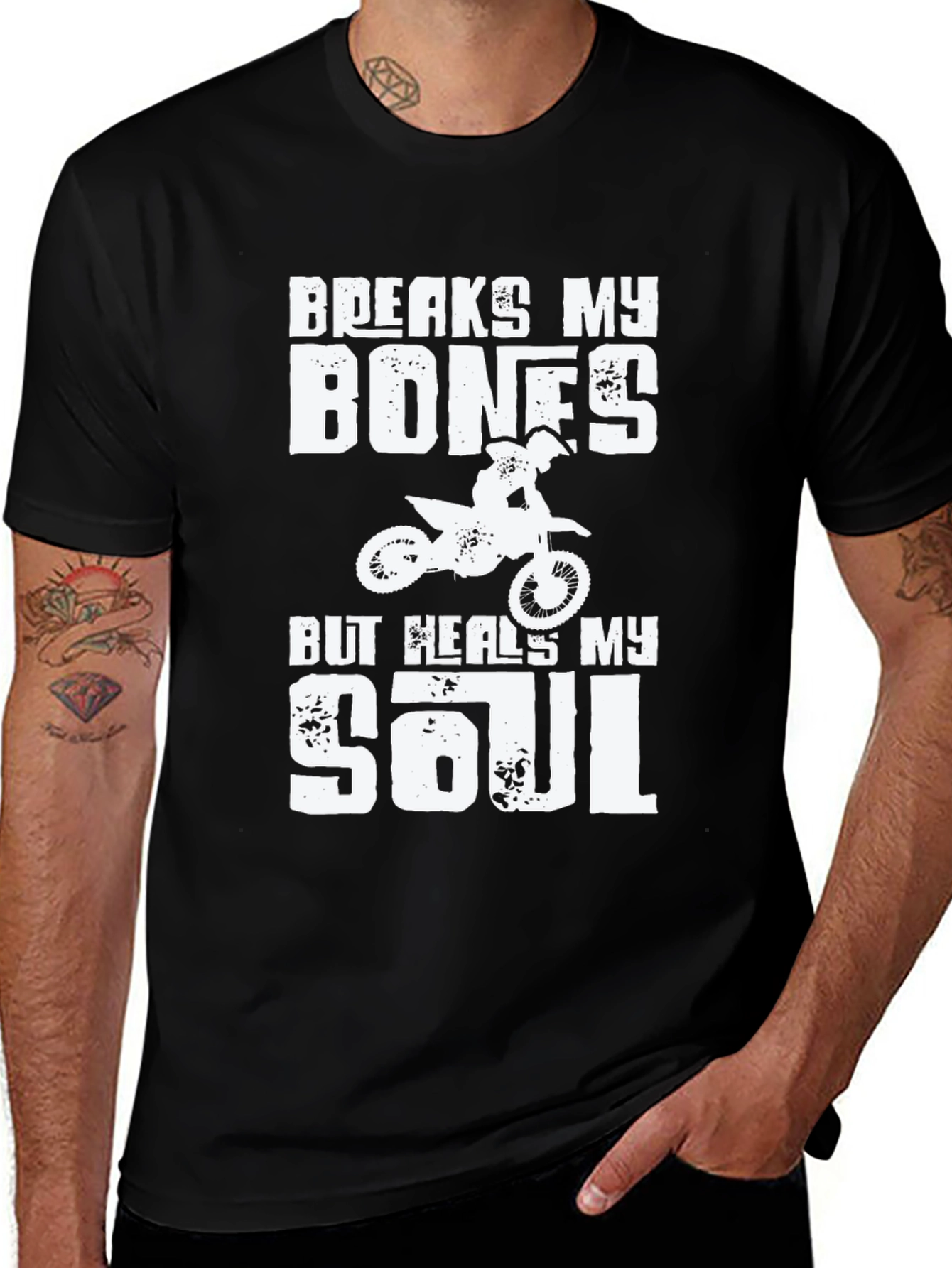Variant 3 of Breaks My Bones Dirt Bike Graphic T-Shirt