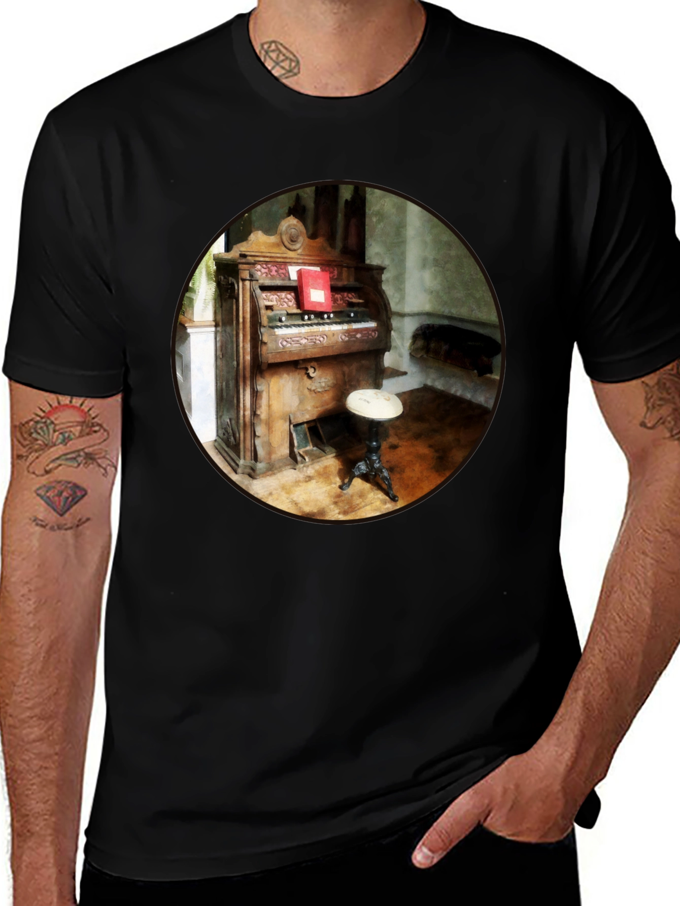 Variant 30 of Vintage Organ T-Shirt - Musical Instrument Tee