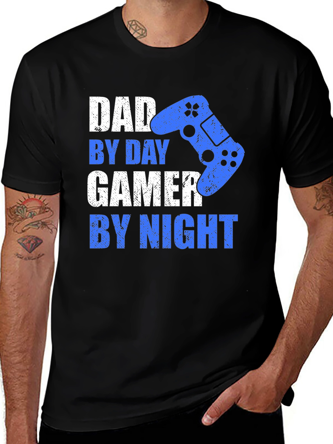 Dad Gamer T-Shirt - By Day, By Night