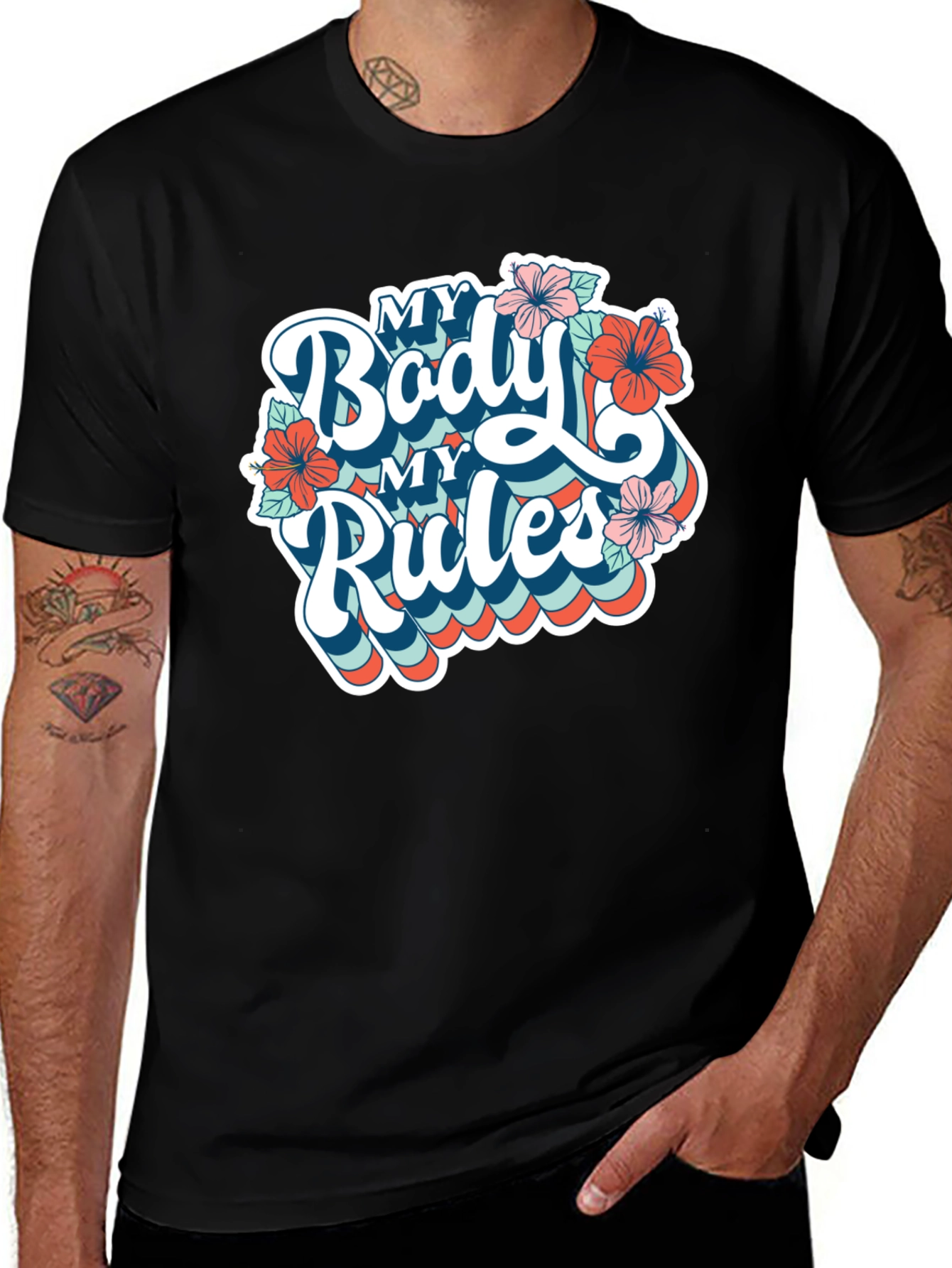 Variant 24 of My Body My Rules Graphic T-Shirt - Empowering Tee