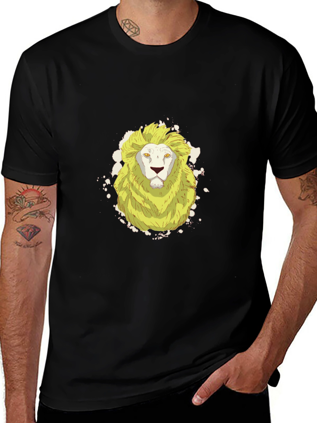 Lion Graphic Black T-Shirt