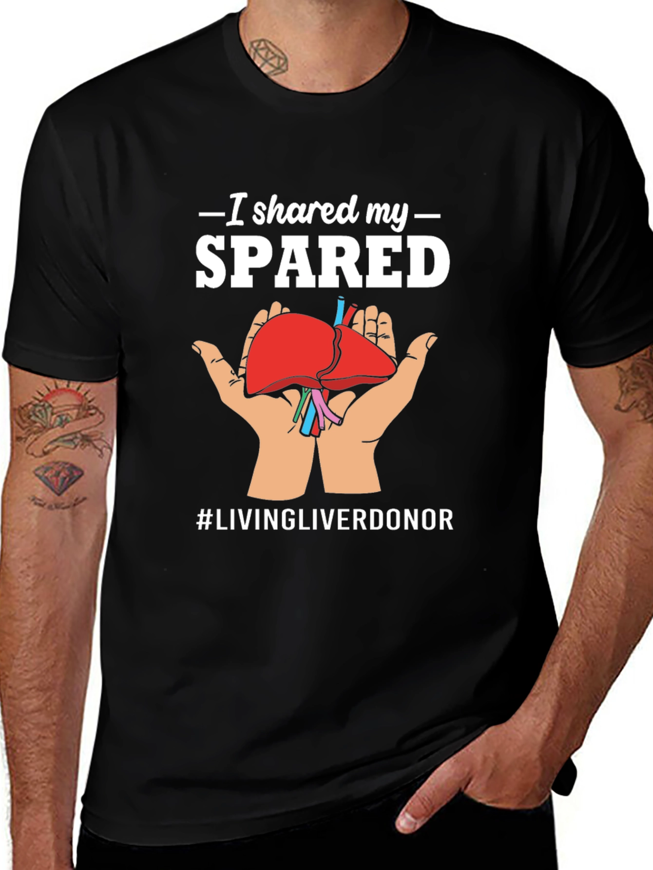 Variant 16 of I Shared My Spared Liver Donor Awareness T-Shirt