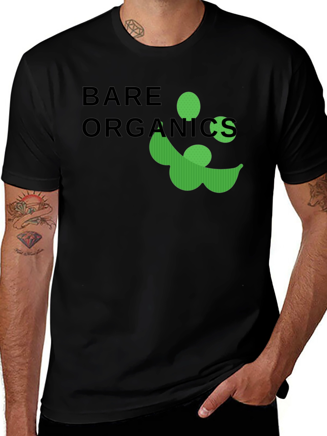 Variant 17 of Bare Organics Graphic Tee - Black
