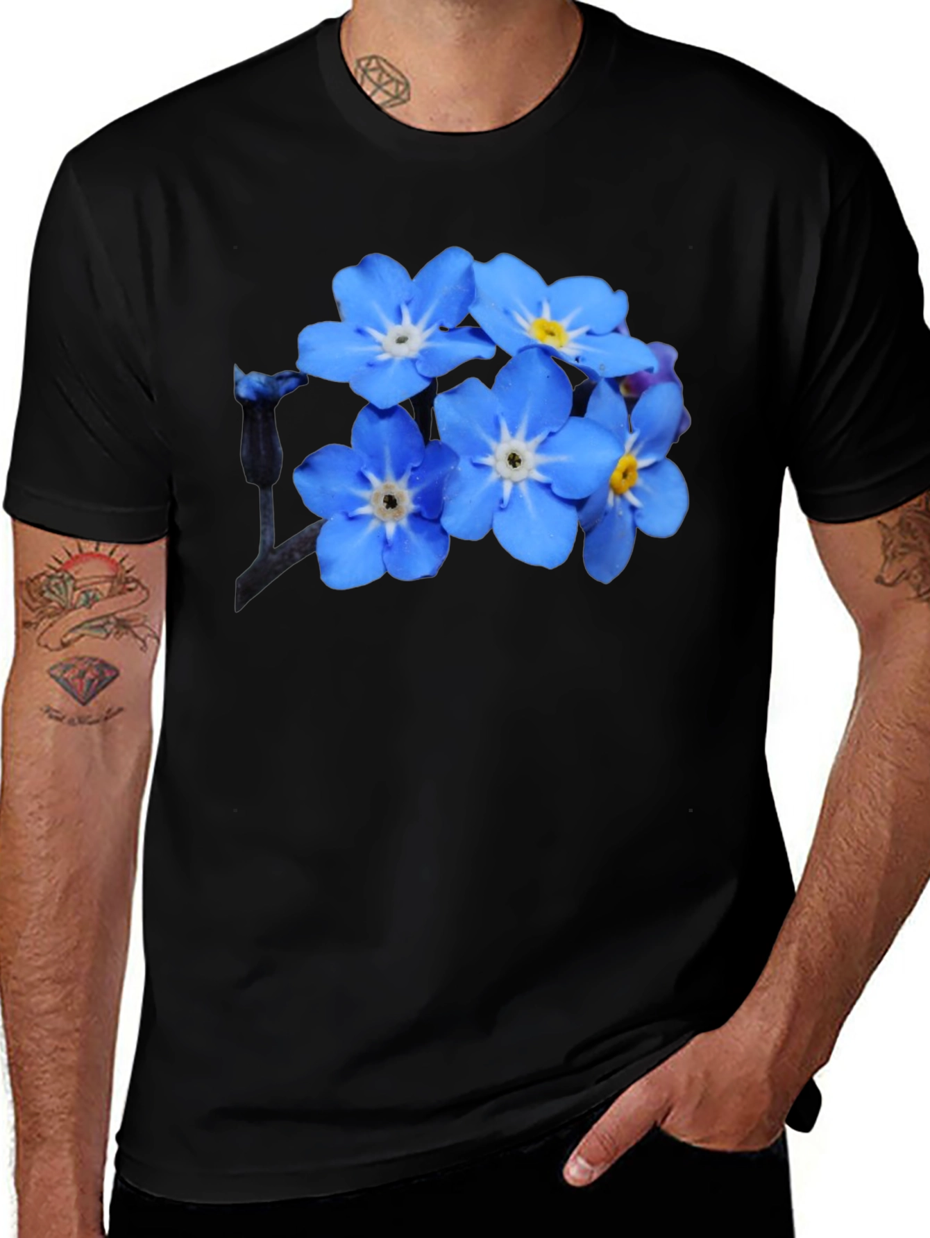 Variant 30 of Forget-Me-Not Flower Graphic Tee