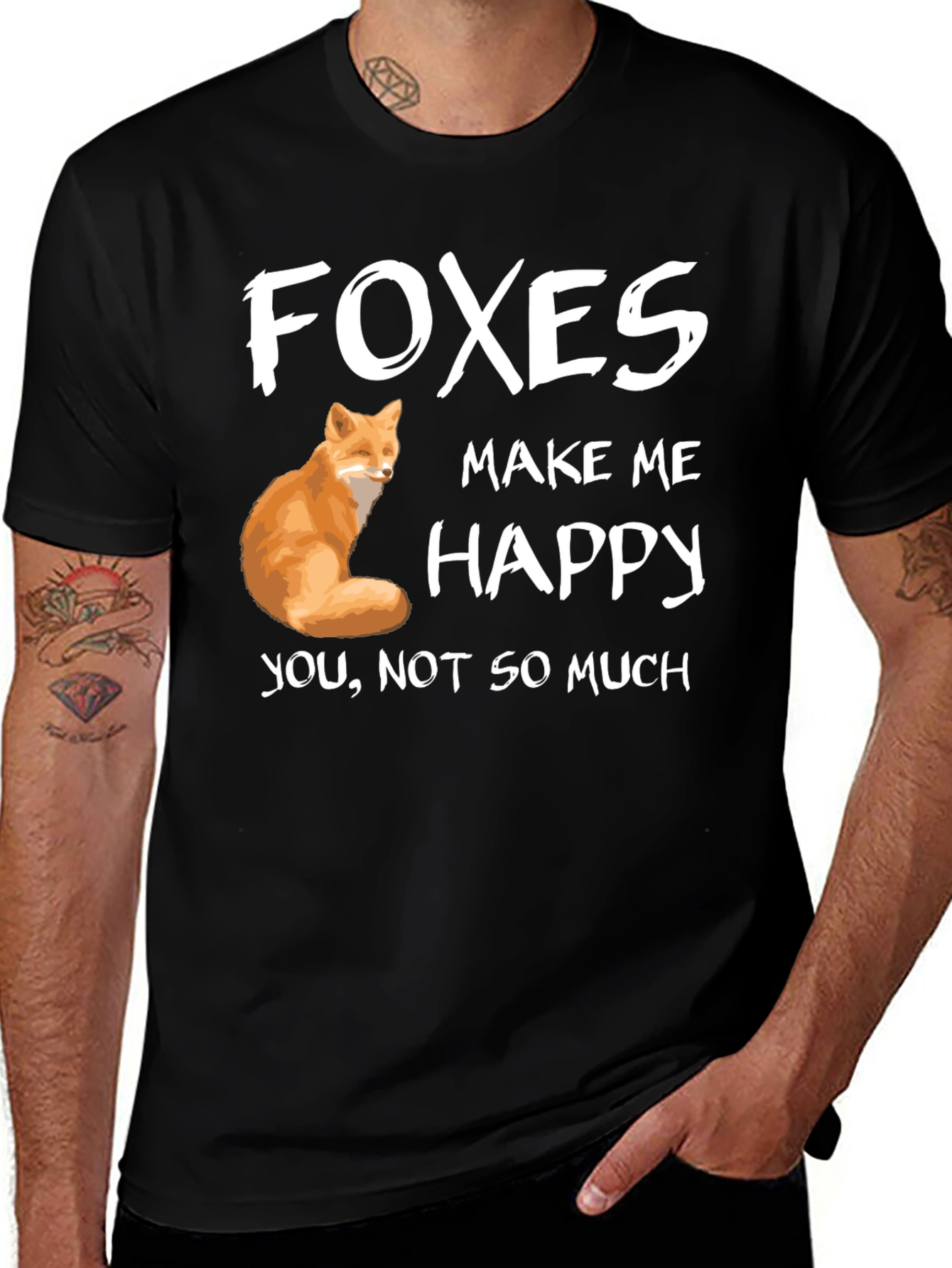 Variant 5 of Foxes Make Me Happy Graphic T-Shirt