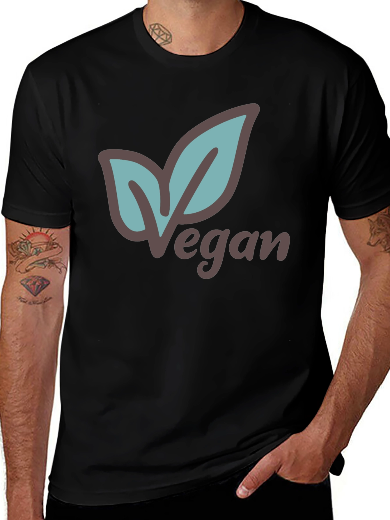 Variant 25 of Vegan Leaf Graphic T-Shirt - Unisex