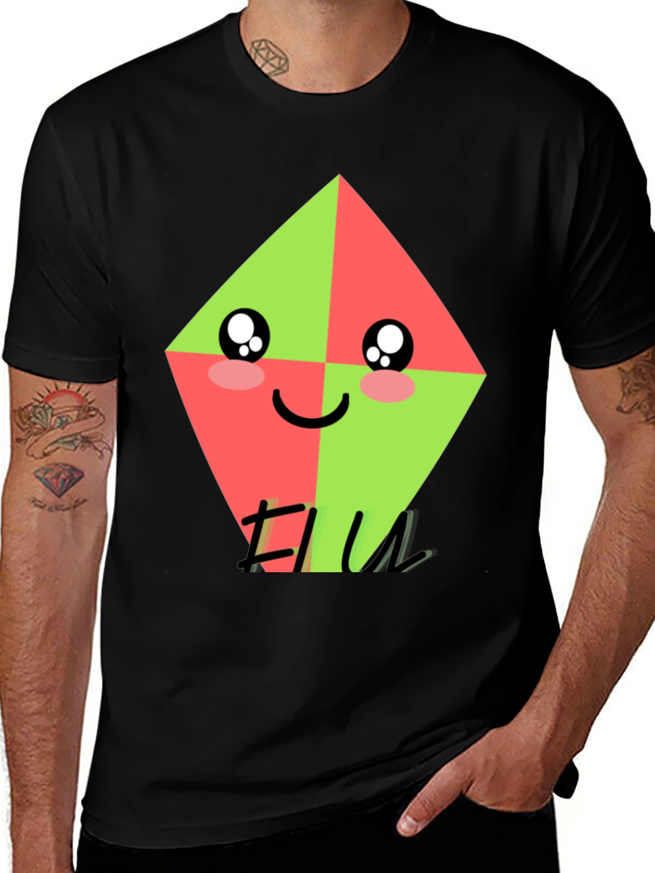 Kawaii Kite Graphic T-Shirt - Fun & Unique Design