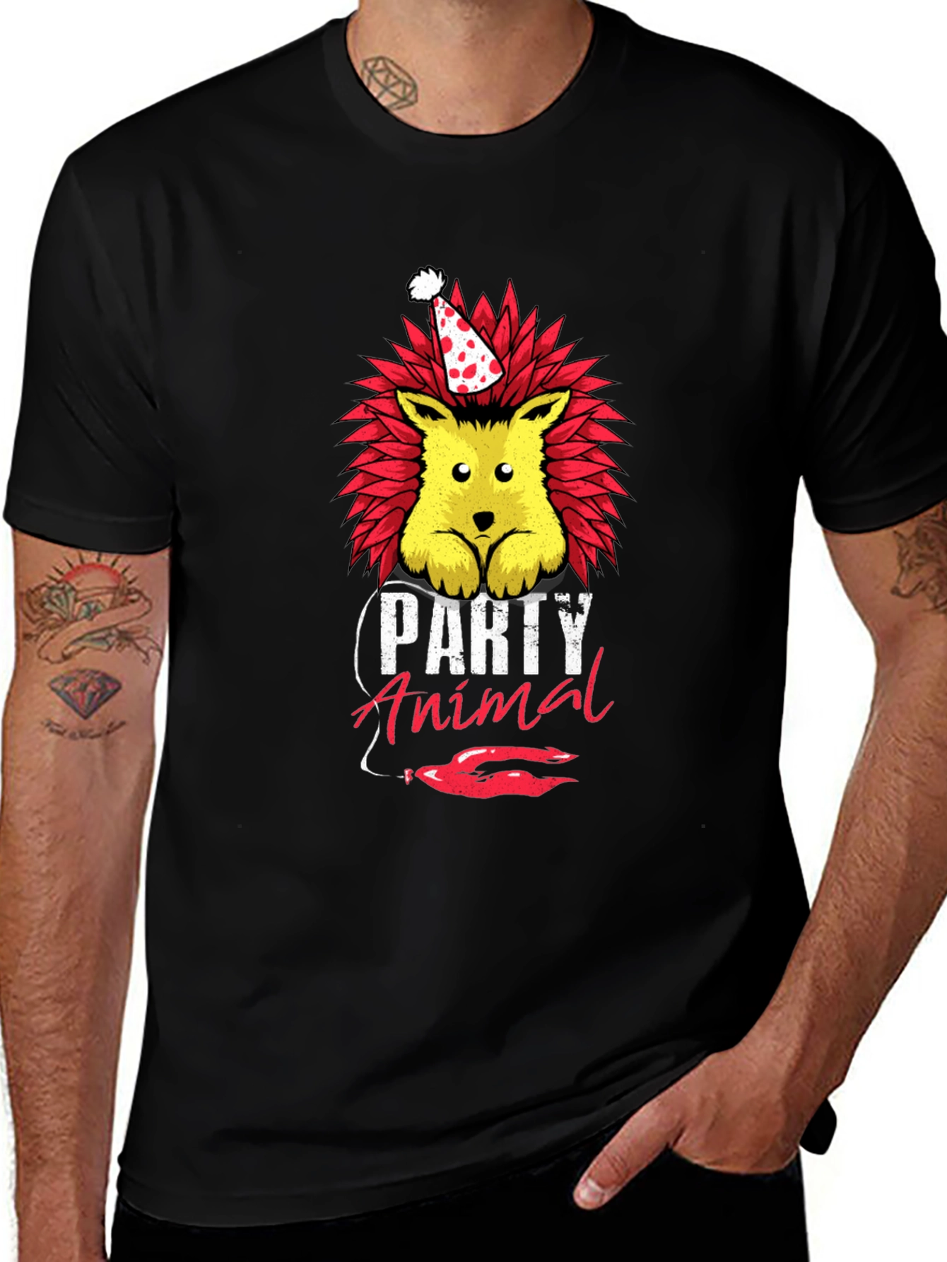 Variant 14 of Party Animal Hedgehog Graphic Tee