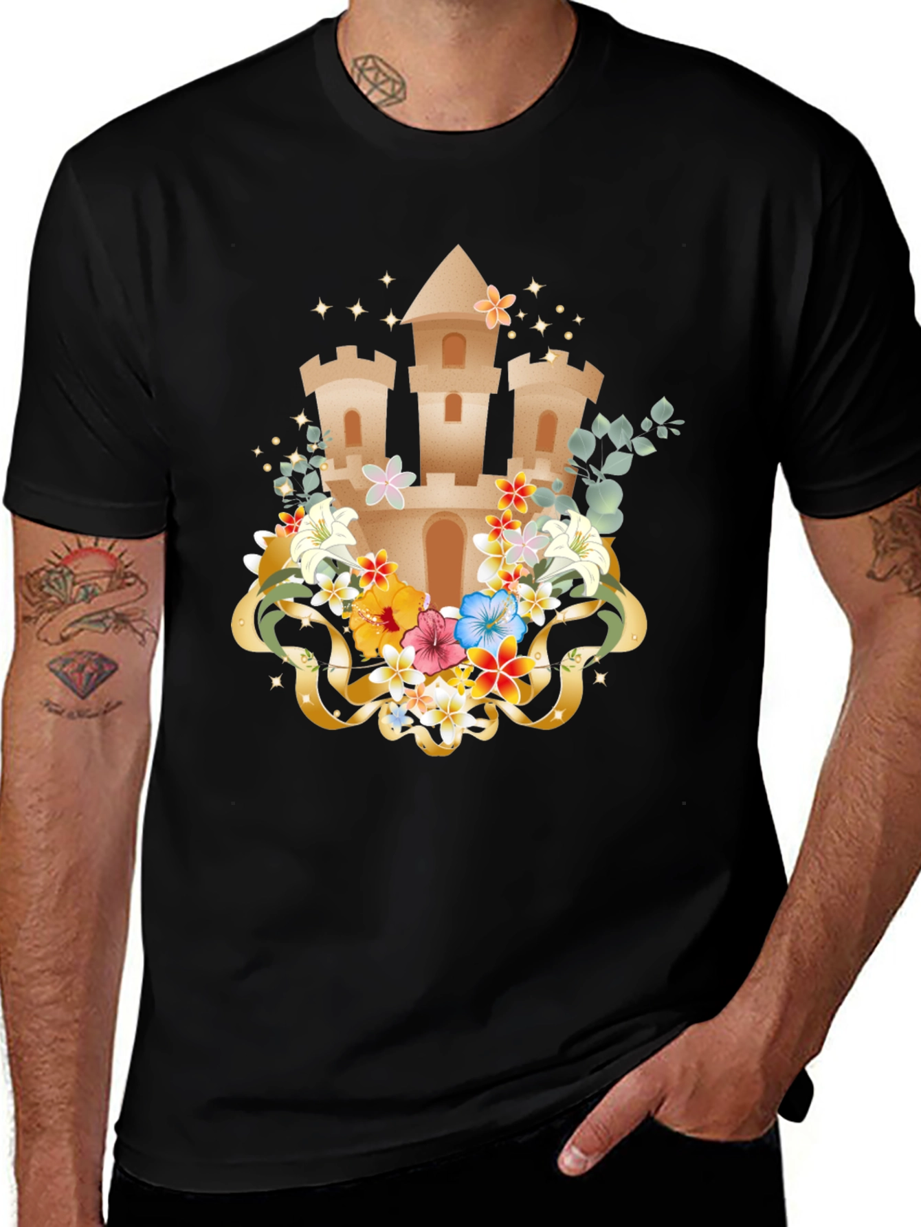 Variant 20 of Floral Sandcastle Graphic Tee