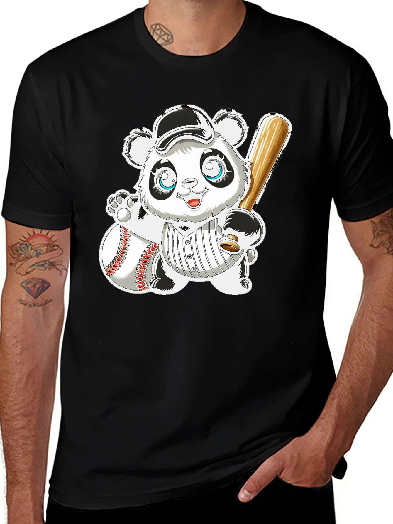Variant 16 of Baseball Panda Graphic Tee