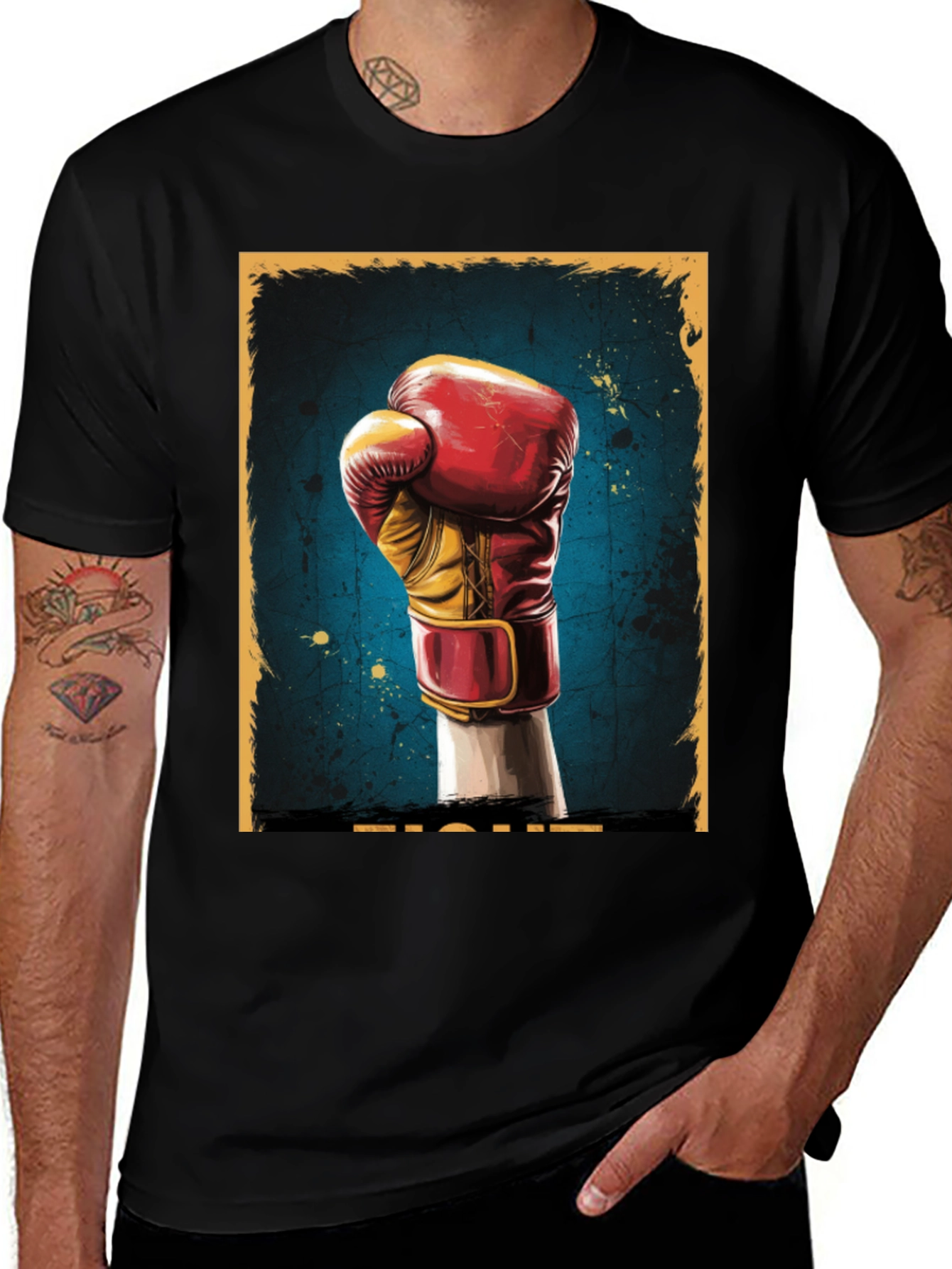 Fight Graphic Tee - Boxing Glove Print