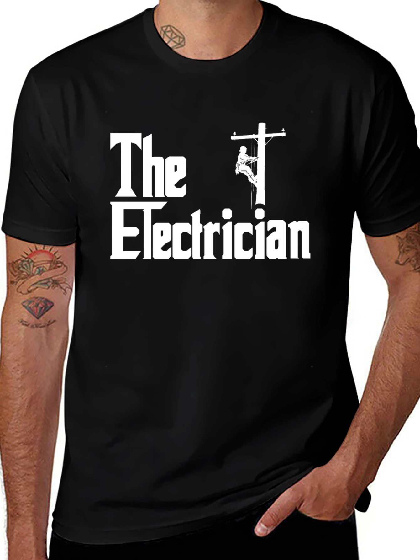 Variant 9 of The Electrician T-Shirt - Lineman Design