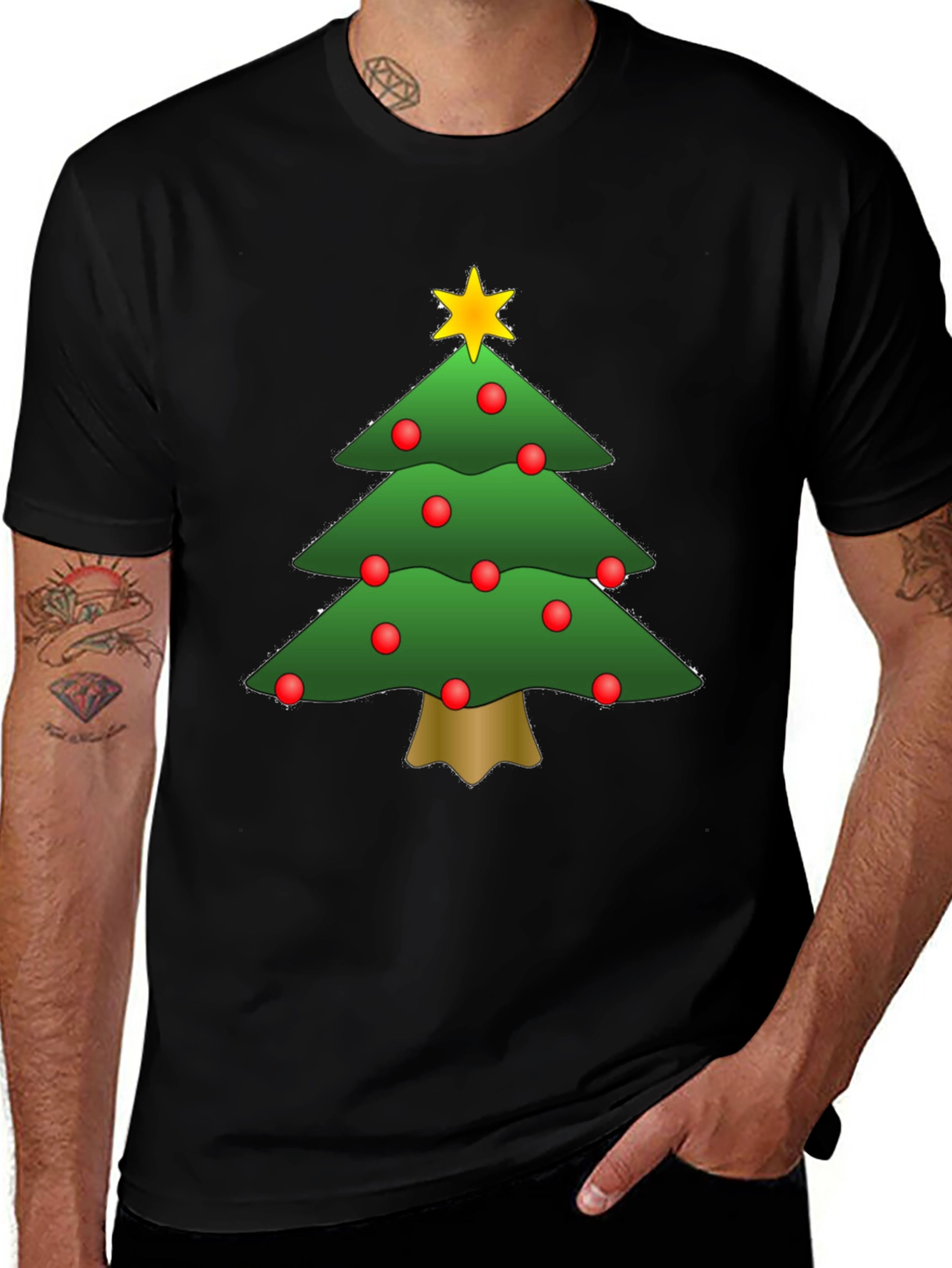 Festive Christmas Tree Graphic Tee