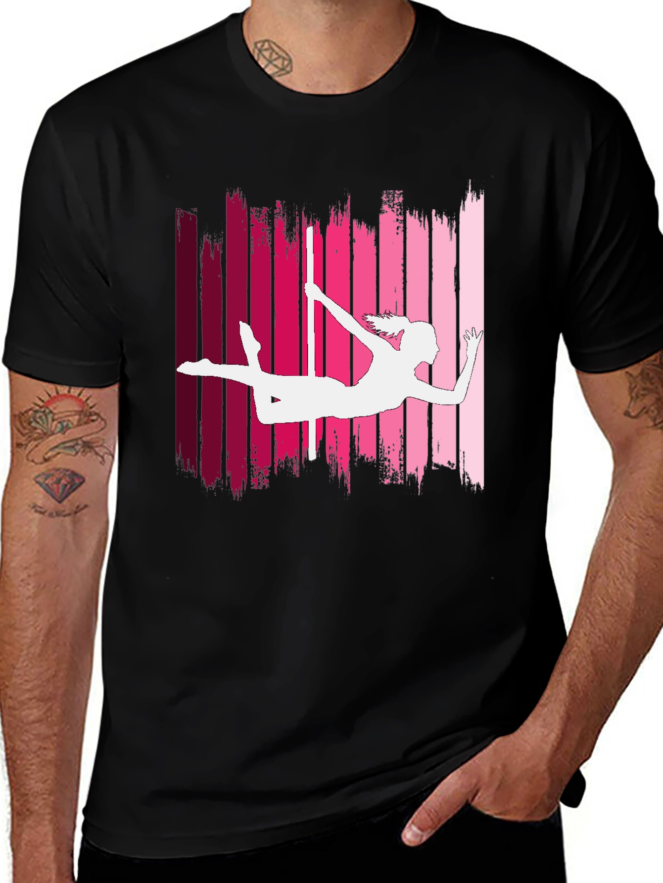 Pole Dancer Silhouette Graphic Tee