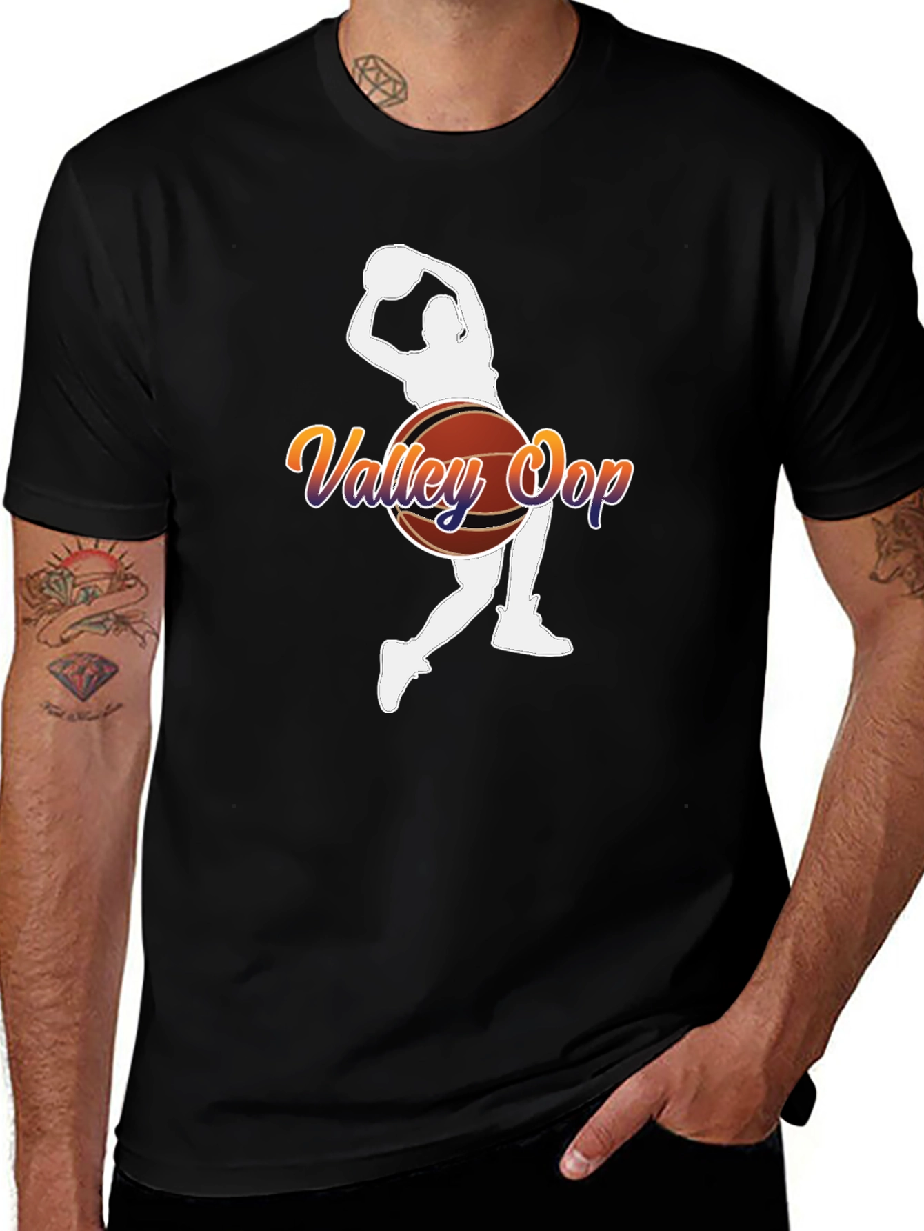 Variant 12 of Valley Oop Basketball Graphic T-Shirt