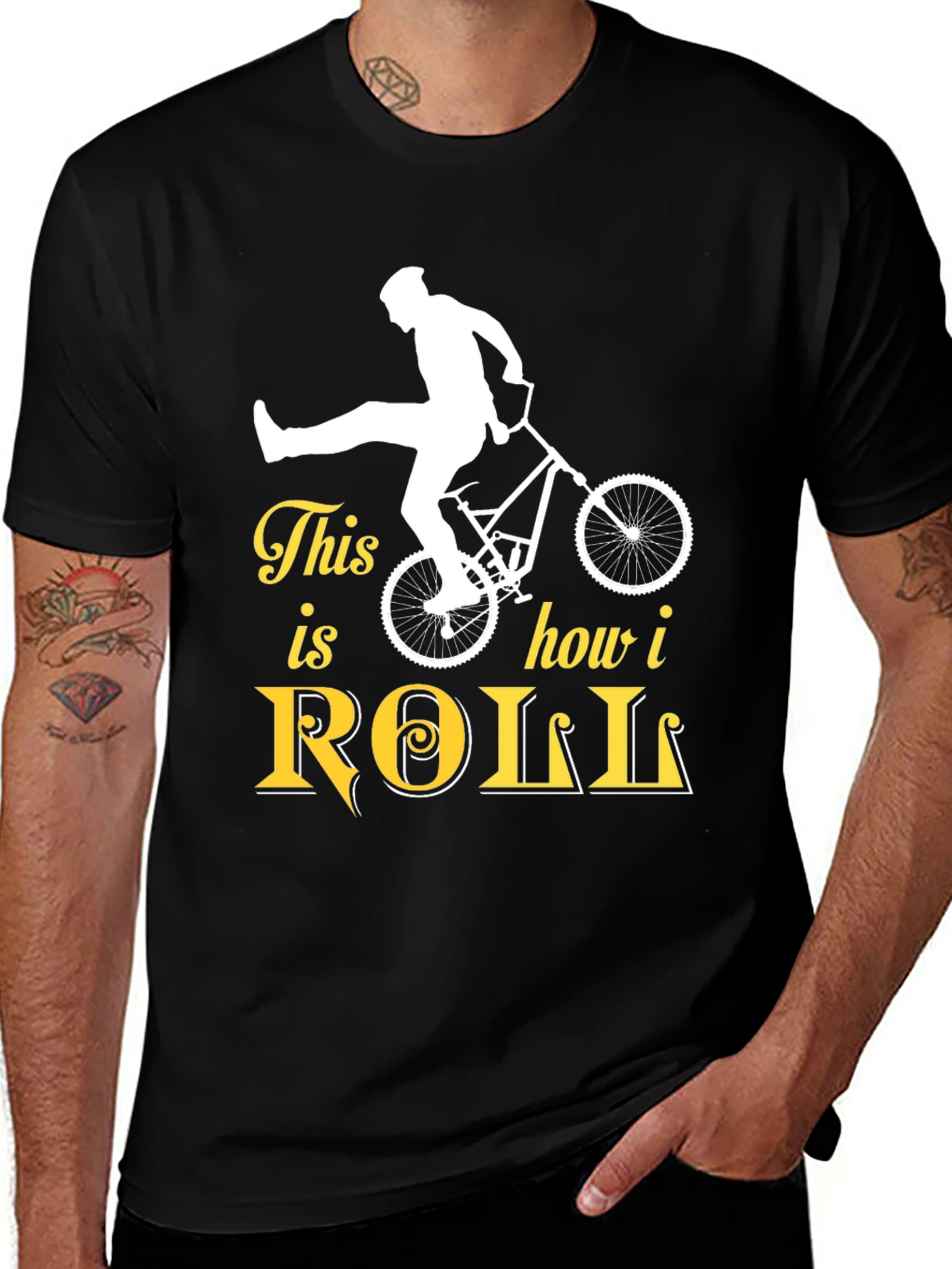 Variant 27 of This is How I Roll T-Shirt | Mountain Bike Tee