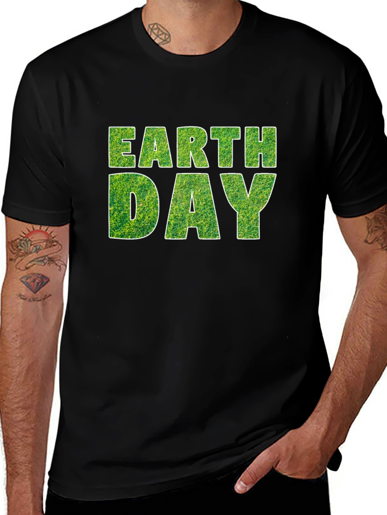 Earth Day Grass Texture T-Shirt