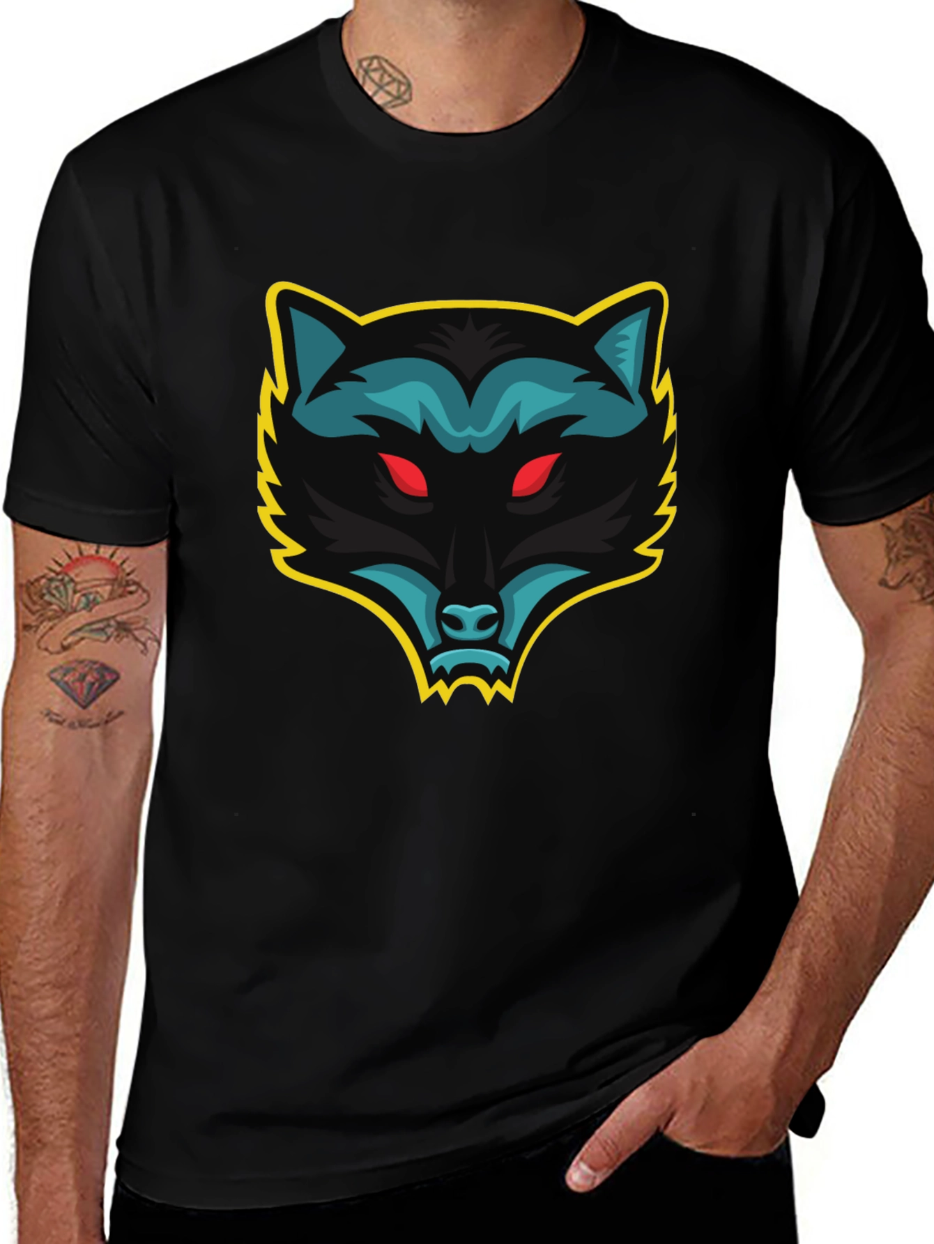 Variant 9 of Cool Raccoon Graphic Tee - Black Cotton T-Shirt