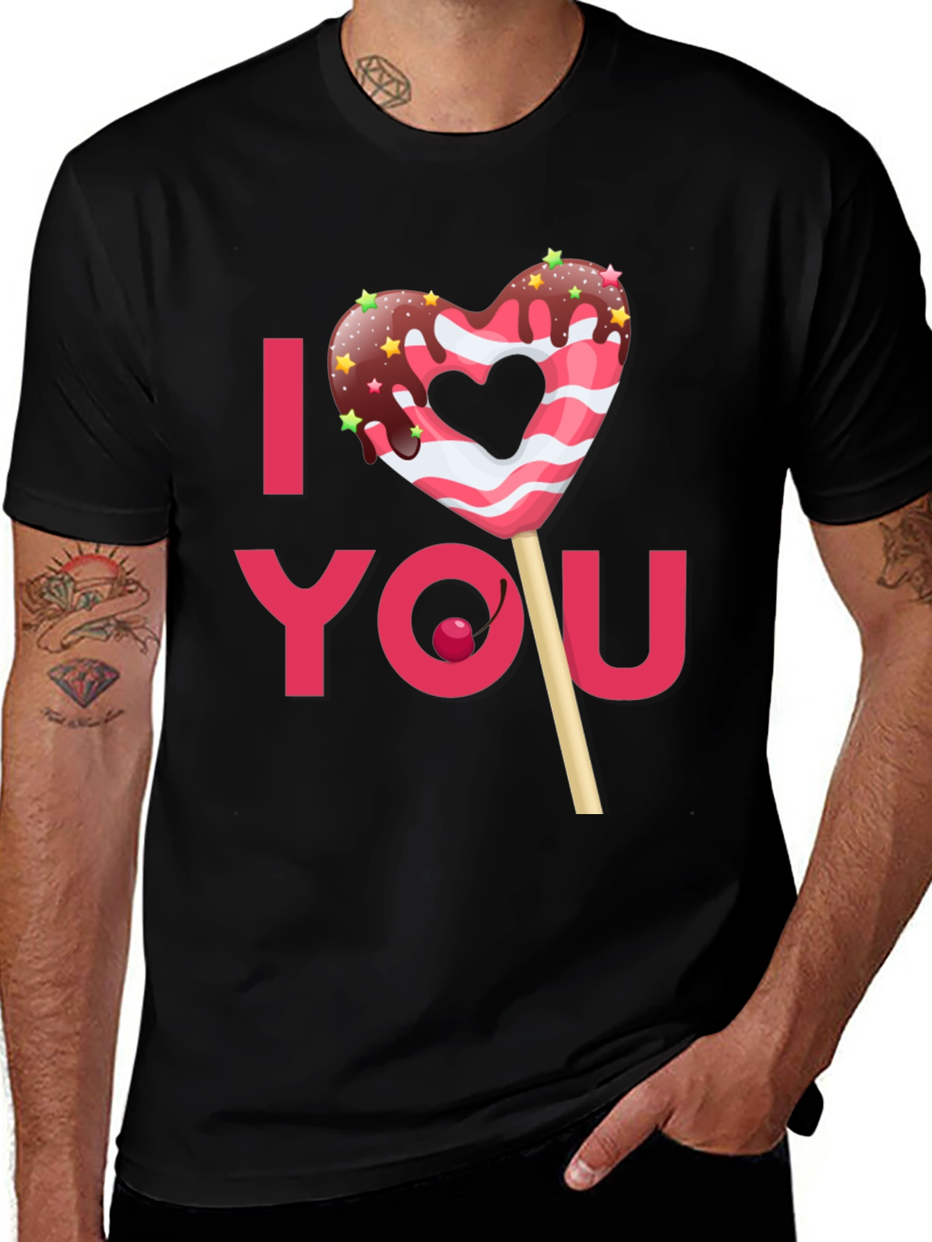 Variant 10 of Sweet I Love You Heart Lollipop Graphic T-Shirt