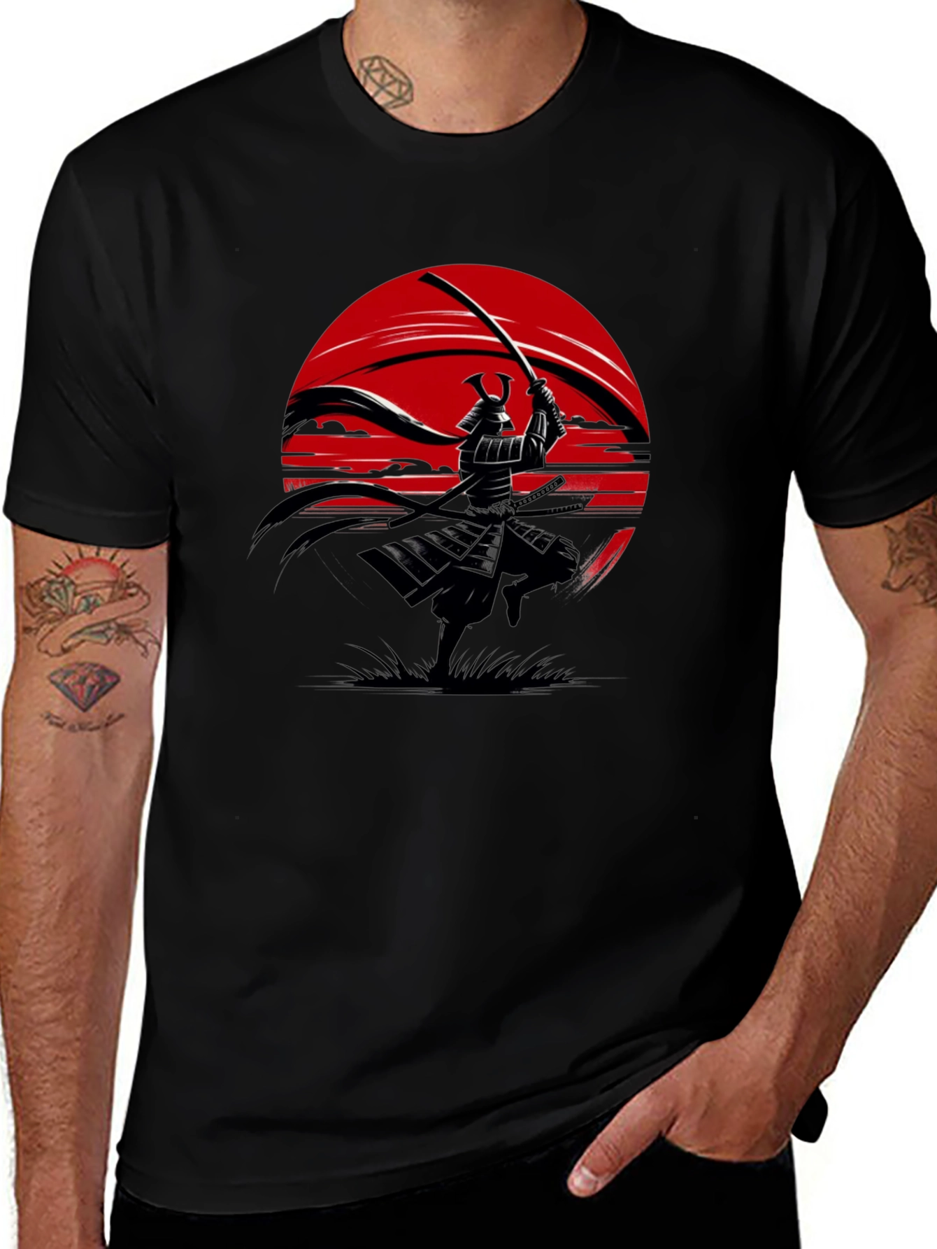 Variant 24 of Samurai Sunset Graphic T-Shirt