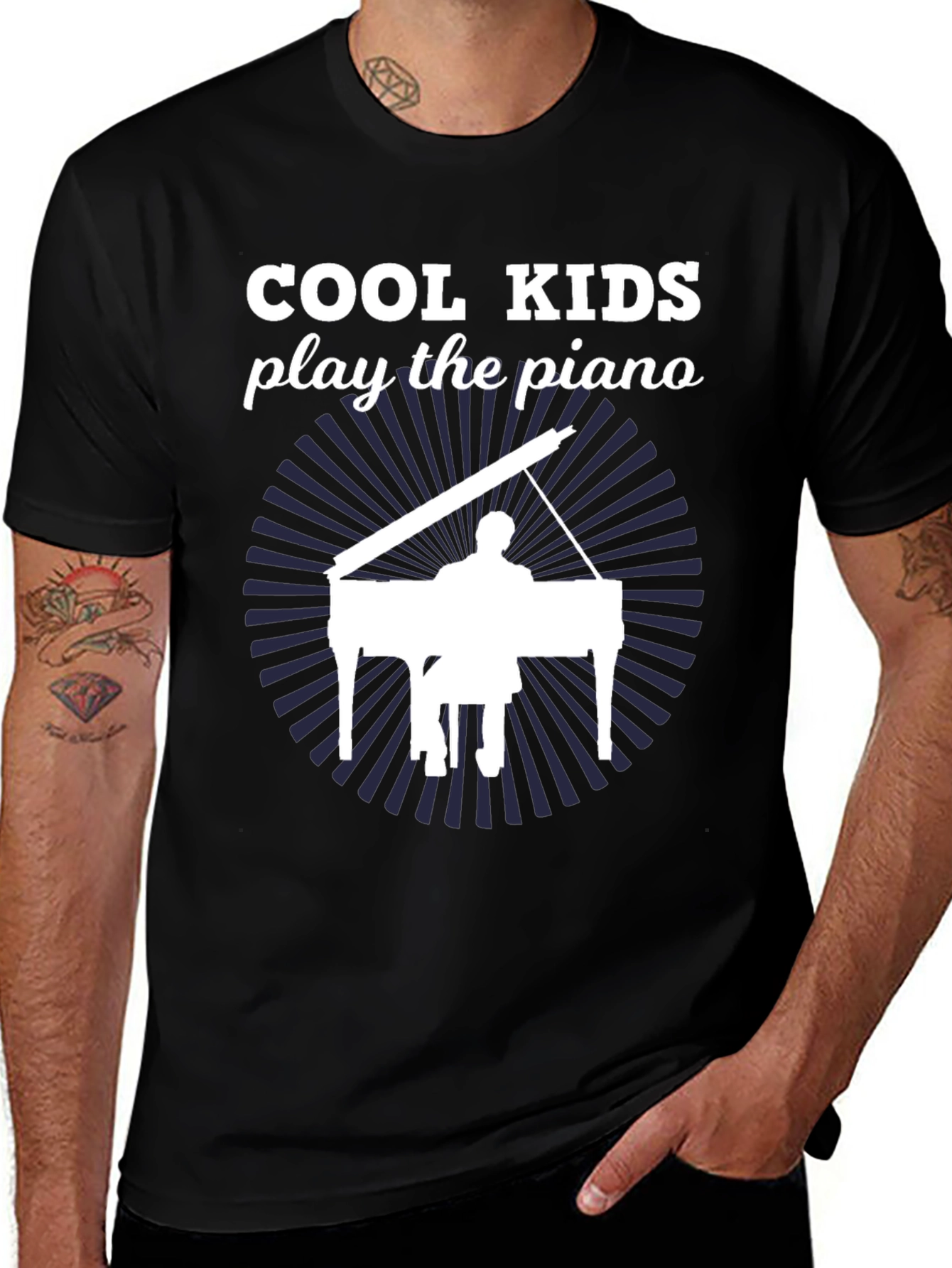 Variant 4 of Cool Kids Piano T-Shirt - Music Lover Tee