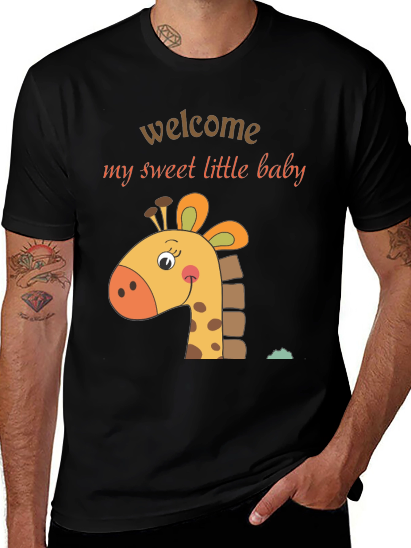 Variant 2 of Welcome Baby Giraffe Tee