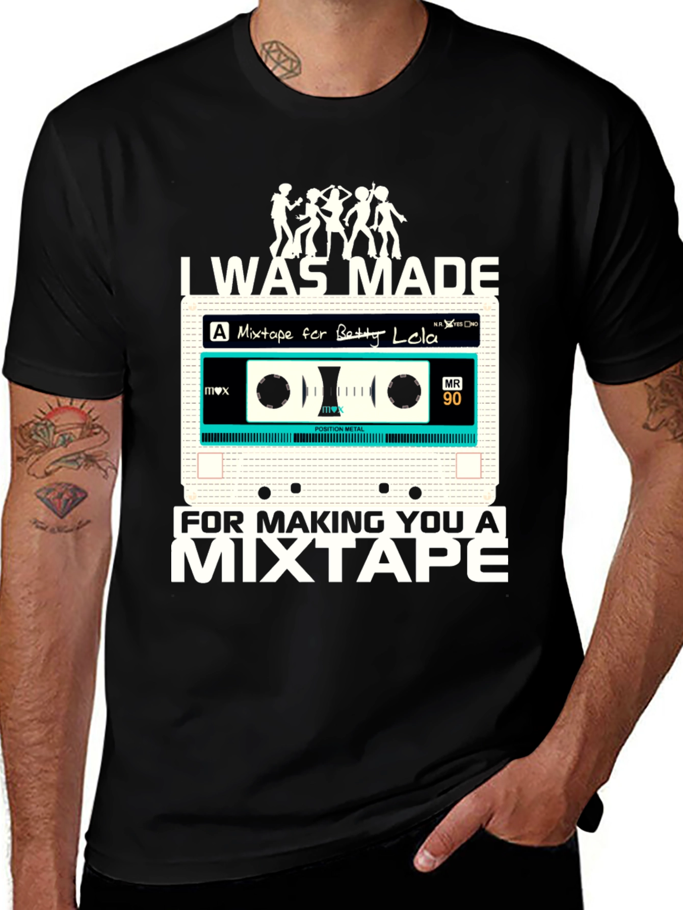 Variant 16 of Retro Mixtape T-Shirt - I Was Made For Making You A Mixtape