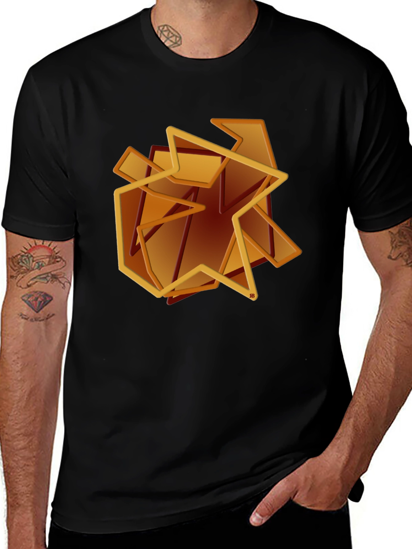 Variant 19 of Abstract Geometric Graphic Tee - Modern Art Shirt