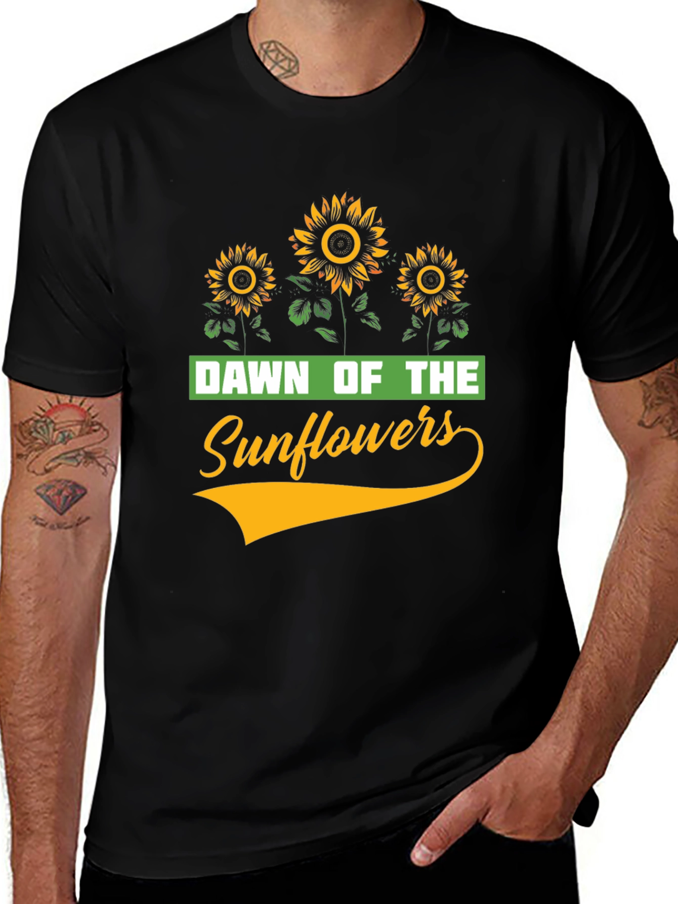 Variant 2 of Dawn of the Sunflowers Graphic T-Shirt