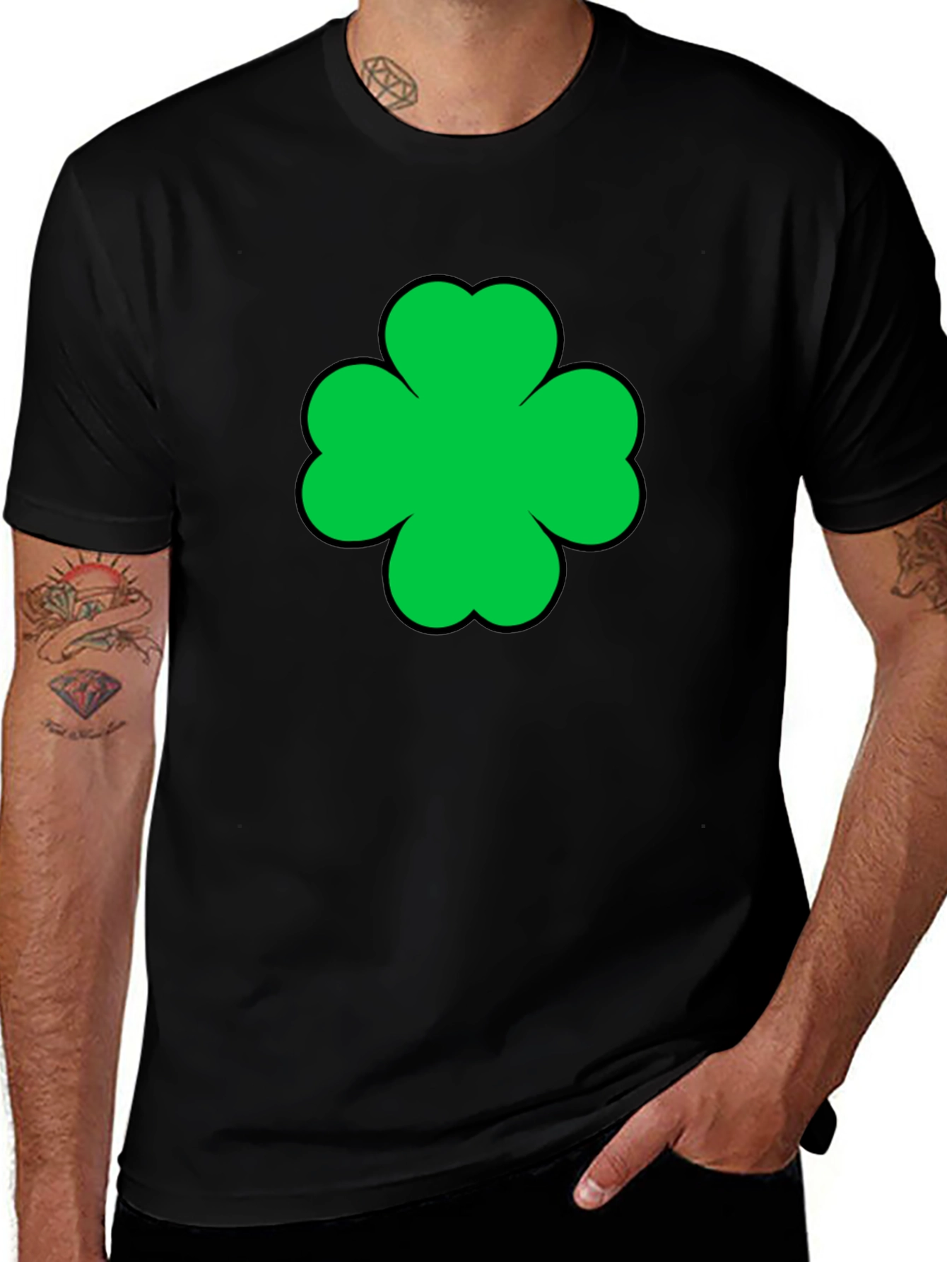 Variant 15 of Lucky Green Shamrock Graphic Tee - St. Patrick's Day T-Shirt