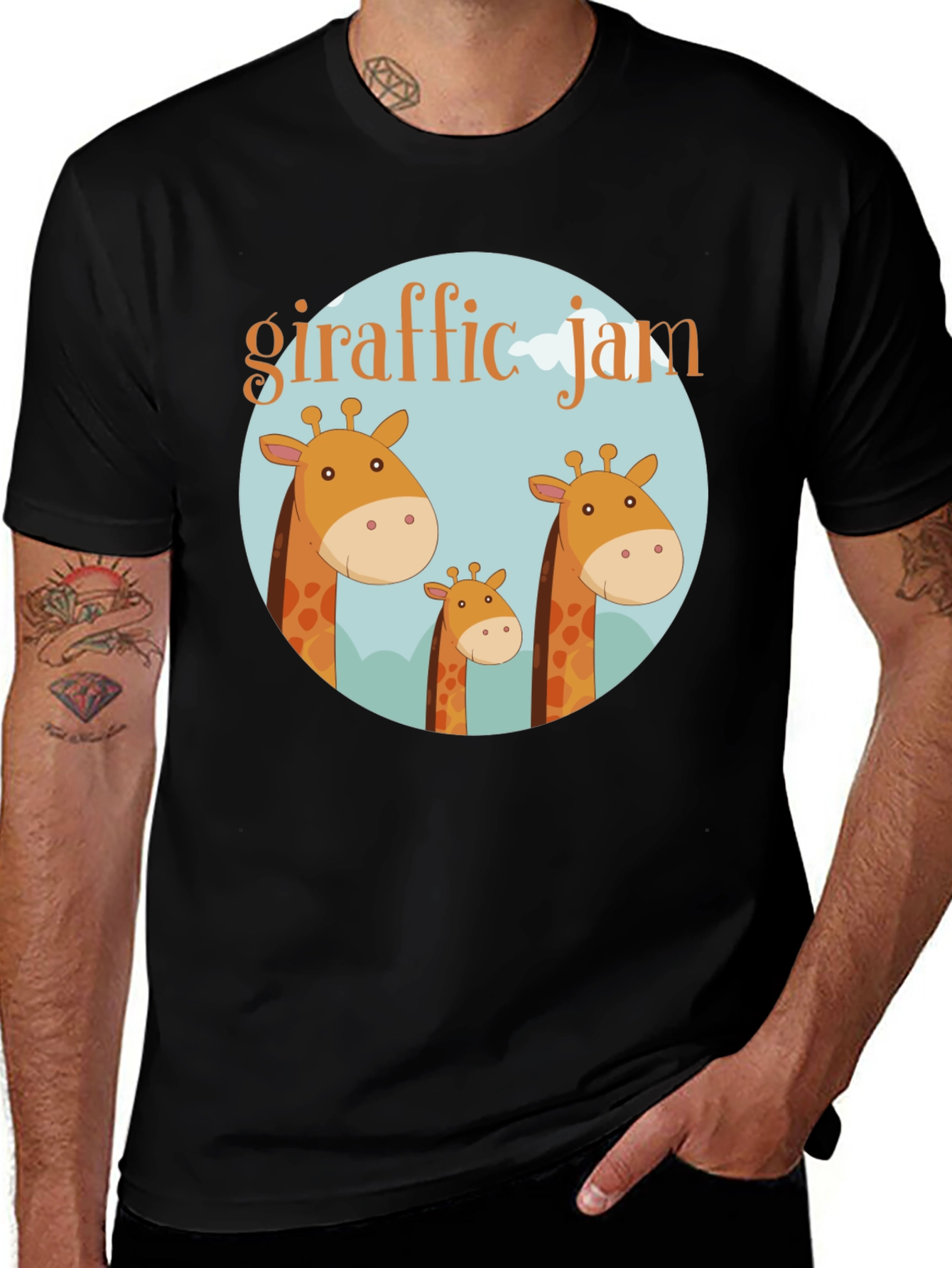 Variant 6 of Giraffe Jam T-Shirt - Fun Animal Graphic Tee