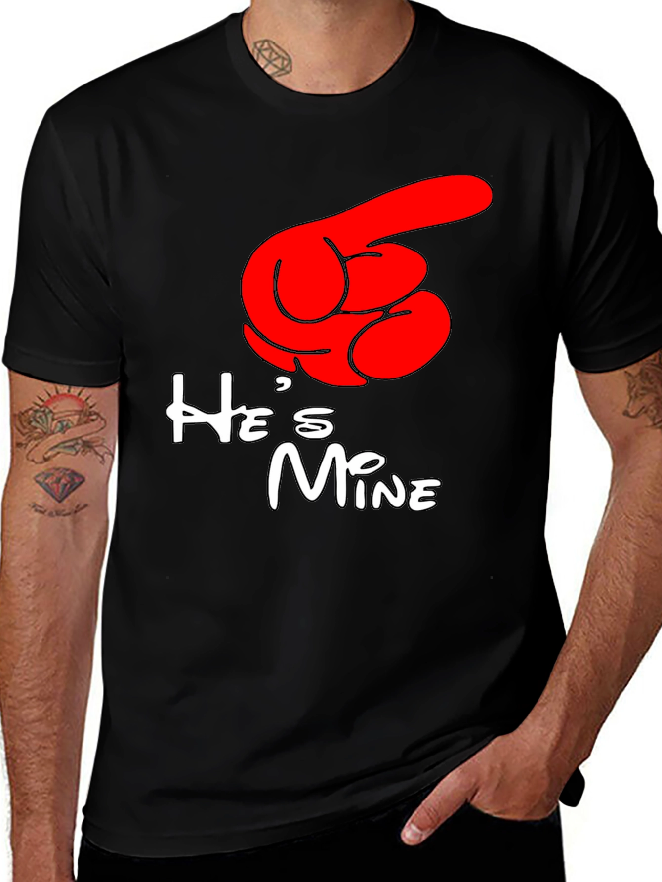 He's Mine Matching Couple T-Shirt