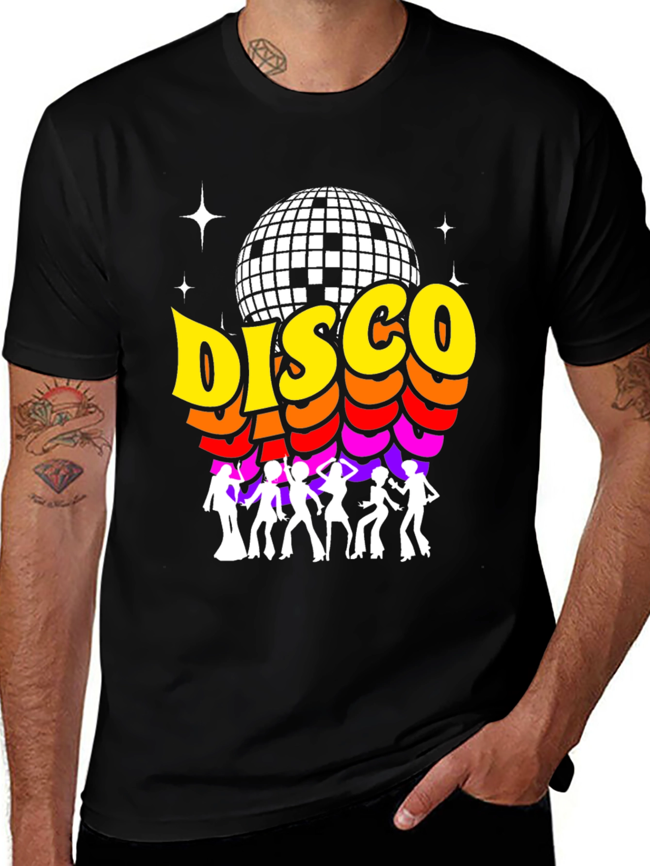 Variant 4 of Retro Disco Ball Graphic Tee