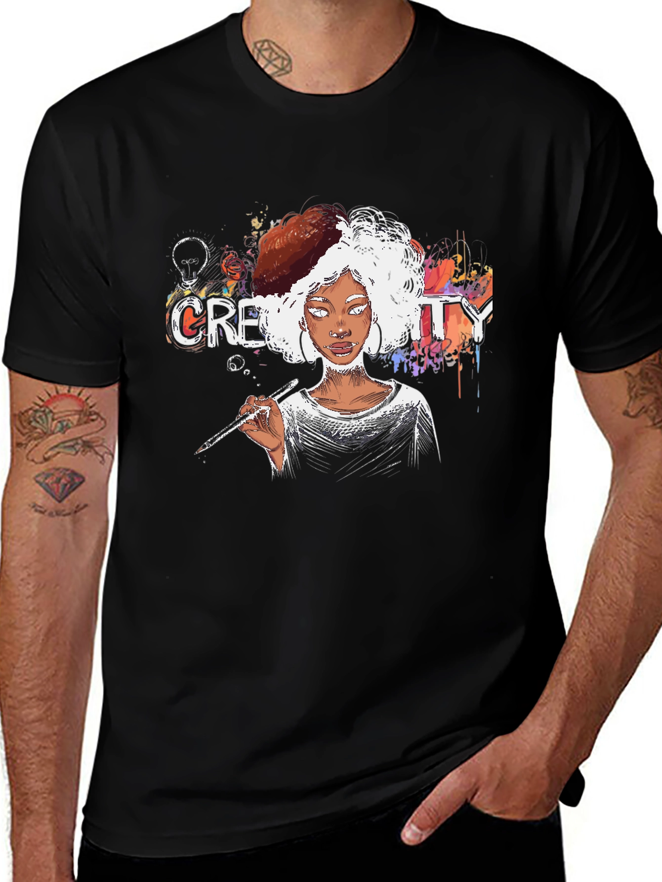 Variant 27 of Creative Afro Woman Graphic T-Shirt