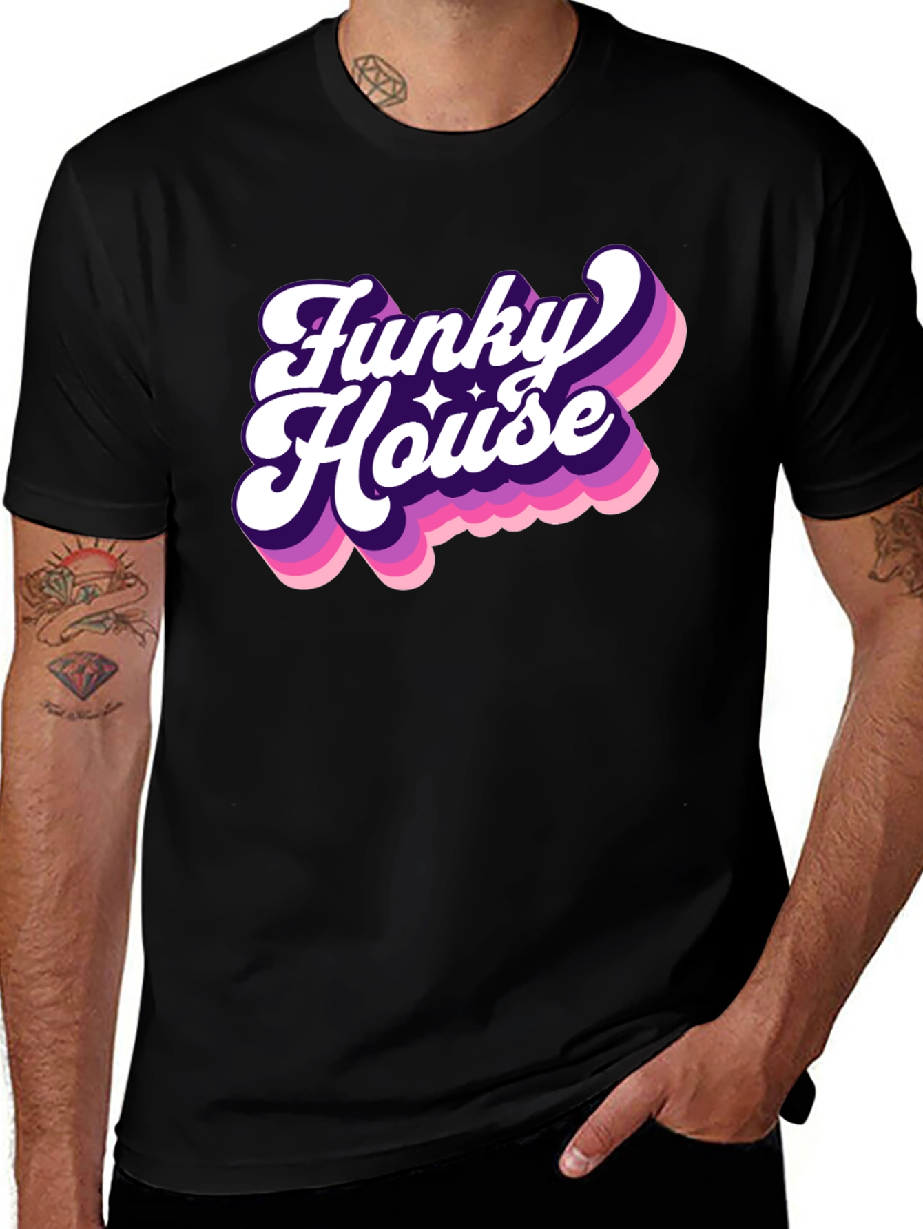 Variant 11 of Funky House Black Graphic Tee