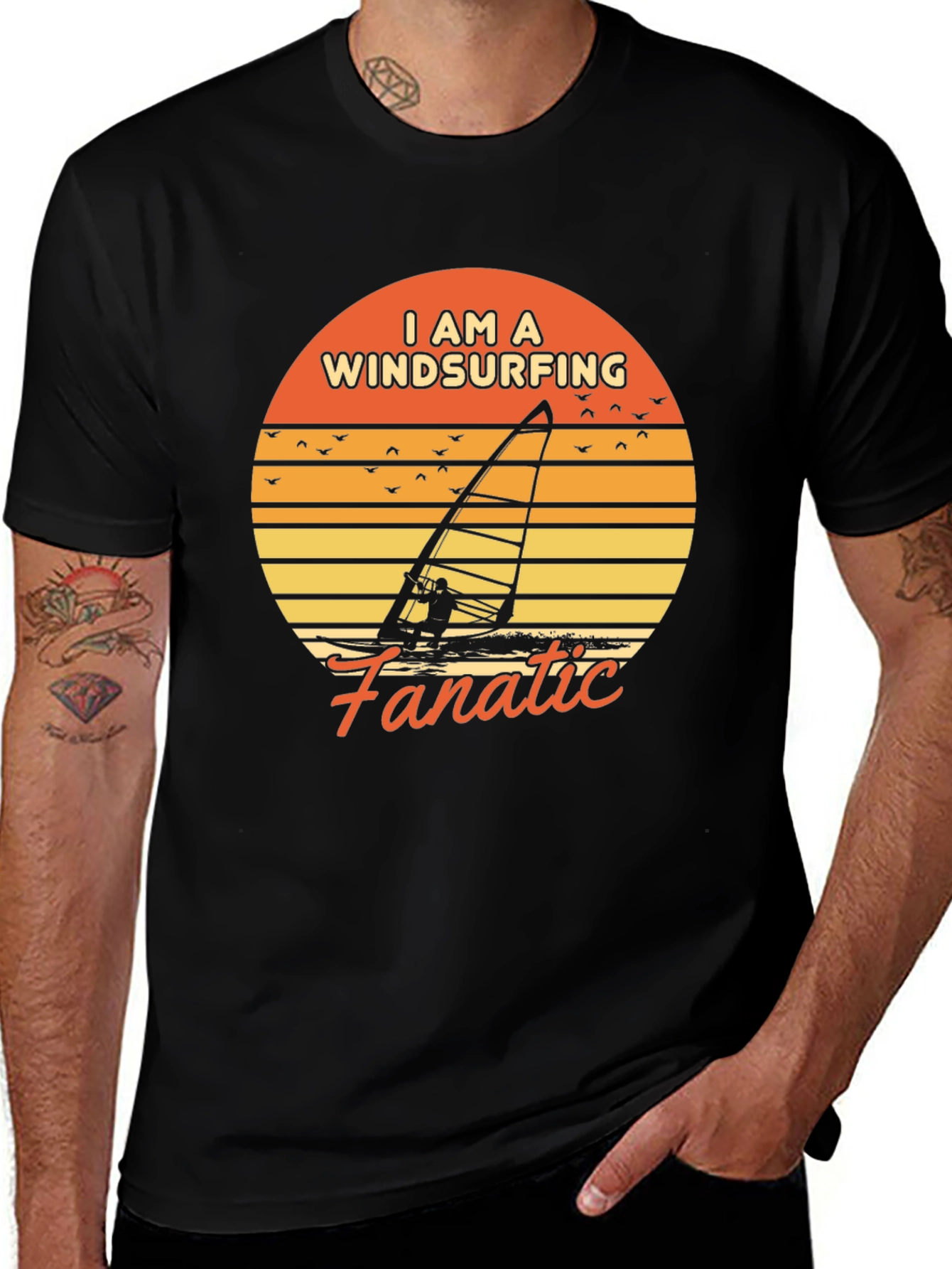 Variant 25 of Windsurfing Fanatic Graphic T-Shirt