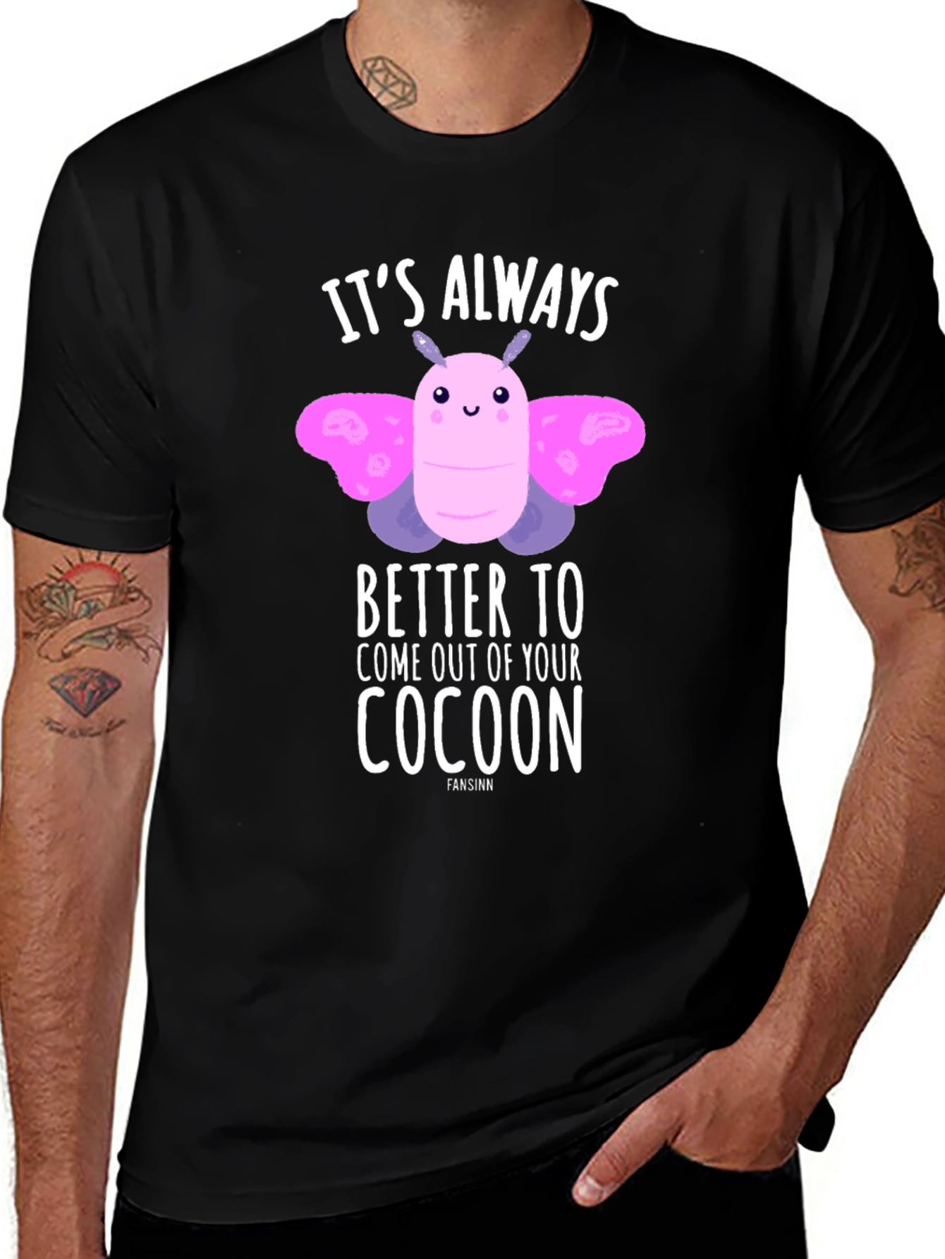 Variant 4 of Butterfly Cocoon T-Shirt - Motivational Graphic Tee